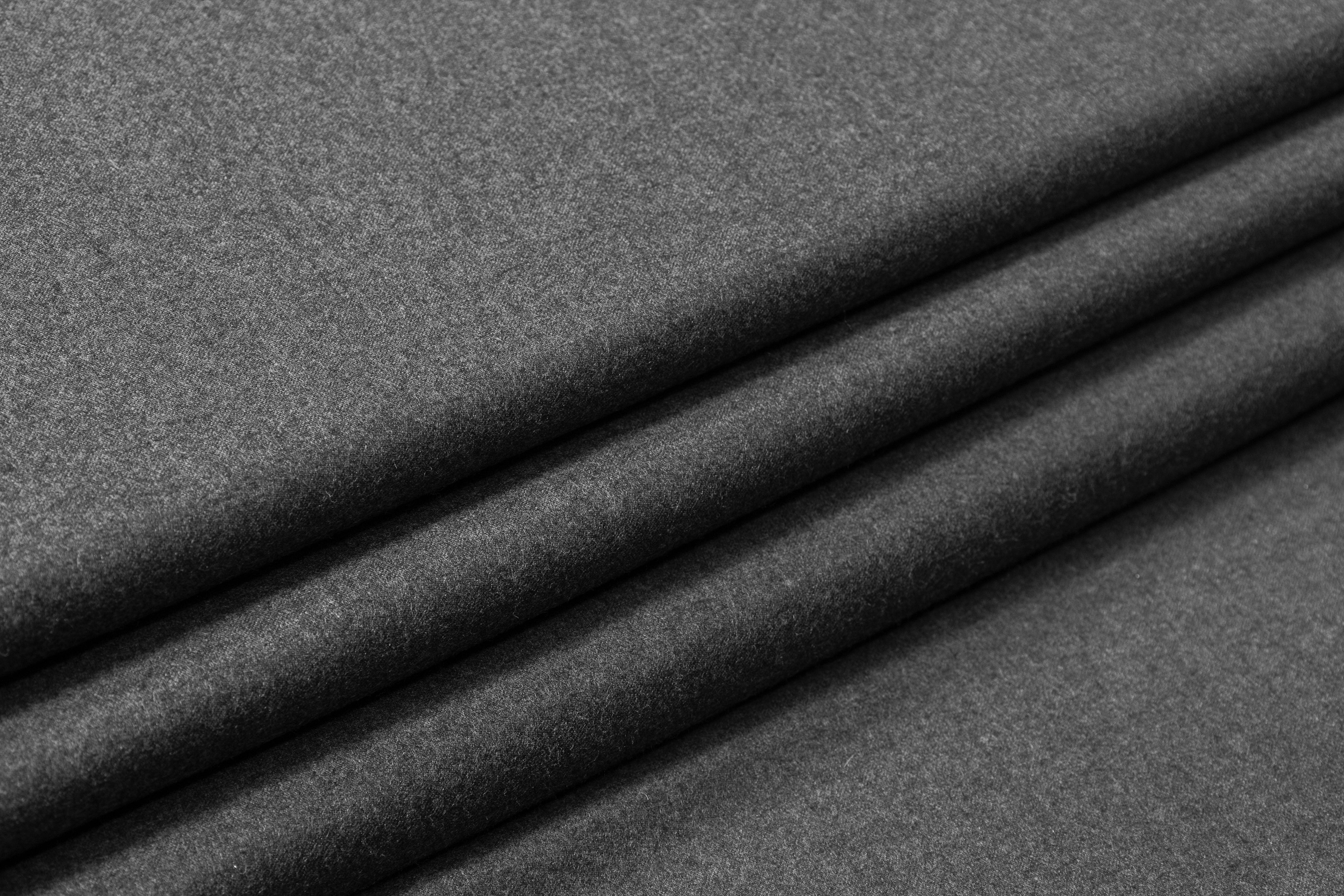 Italian Wool Flannel Suiting - Gray