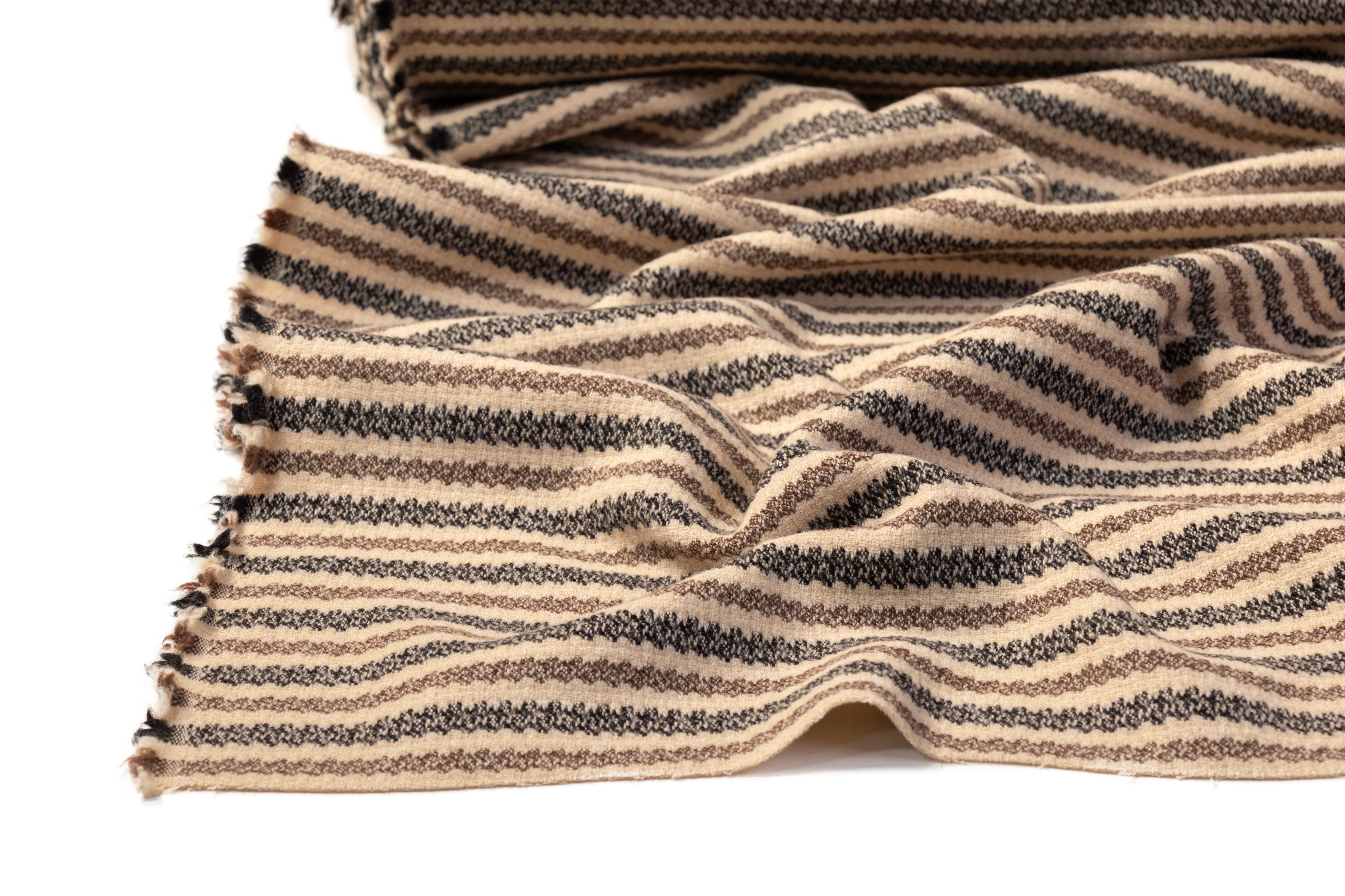 Etro - Striped Italian Wool Coating - Beige / Brown
