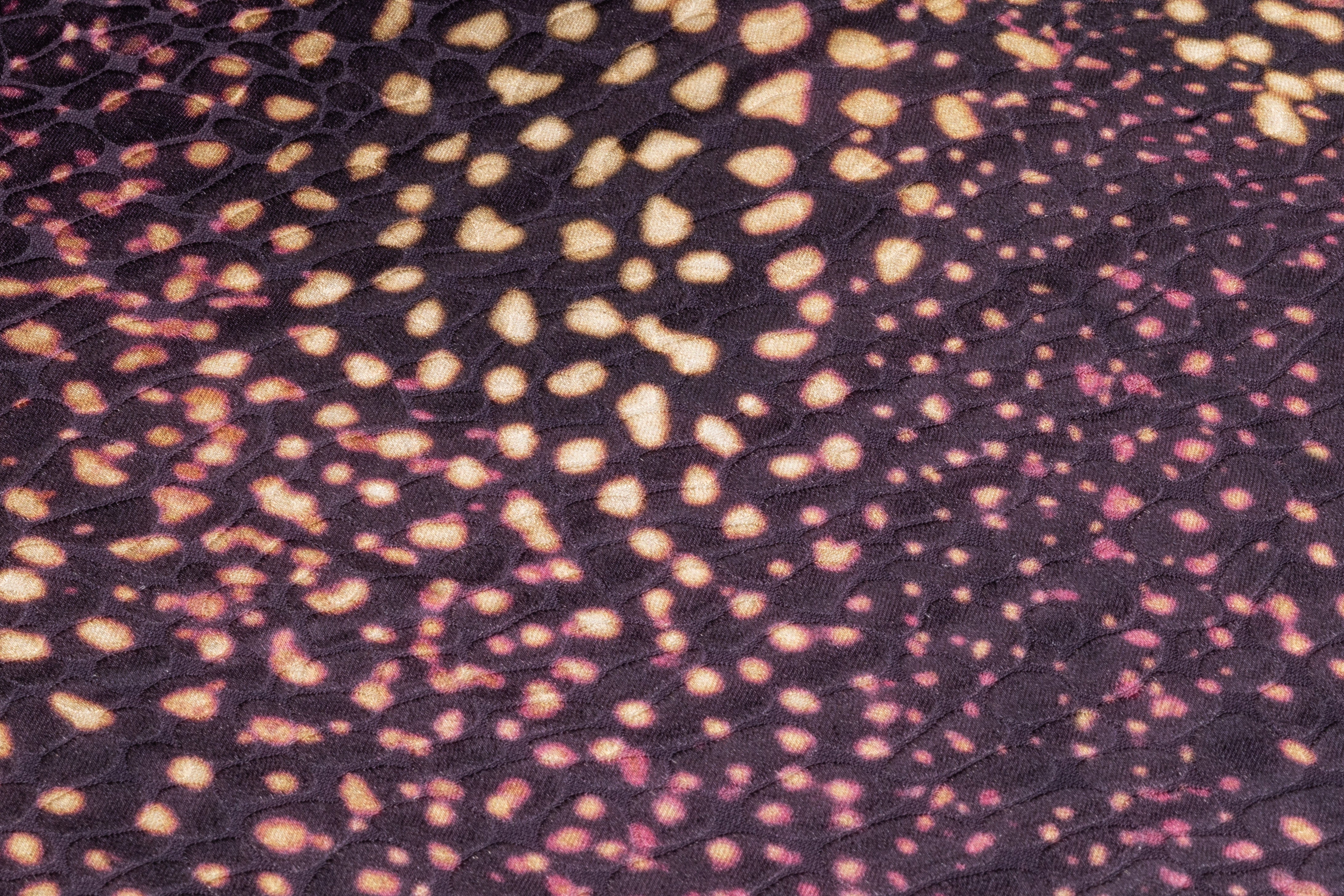 Reptilian Printed Italian Viscose Jacquard - Deep Plum