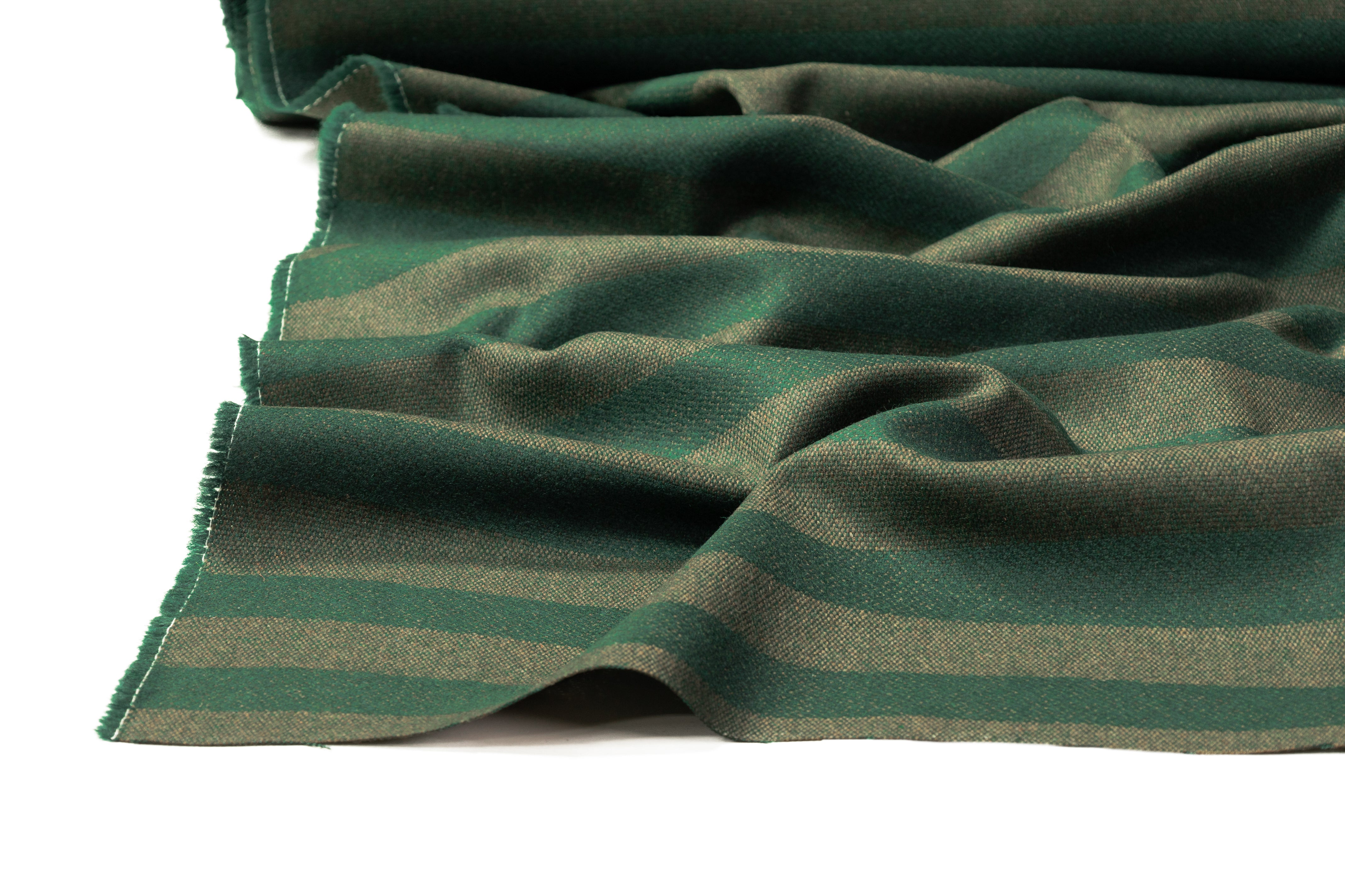 Striped Italian Wool Blend - Green