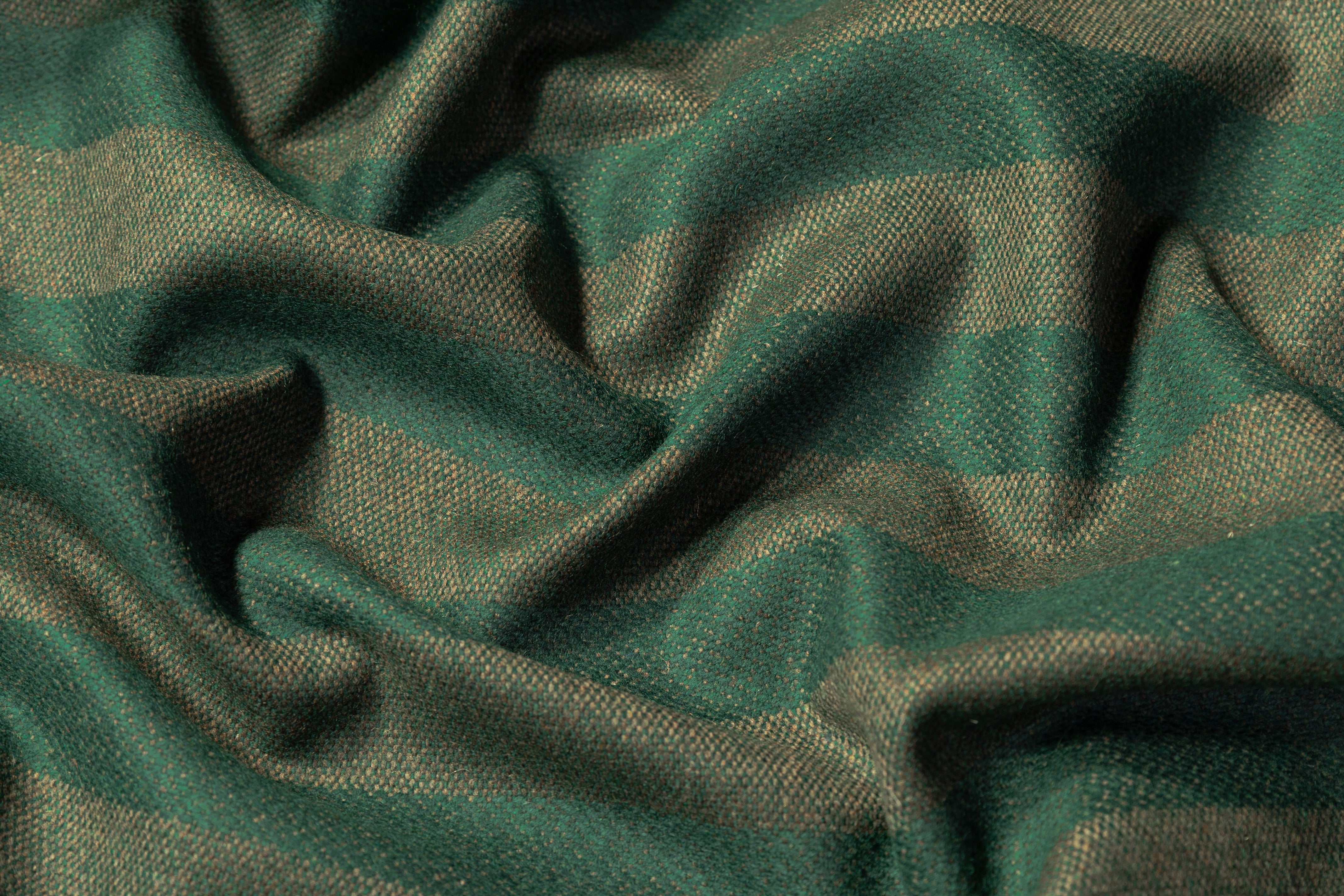 Striped Italian Wool Blend - Green