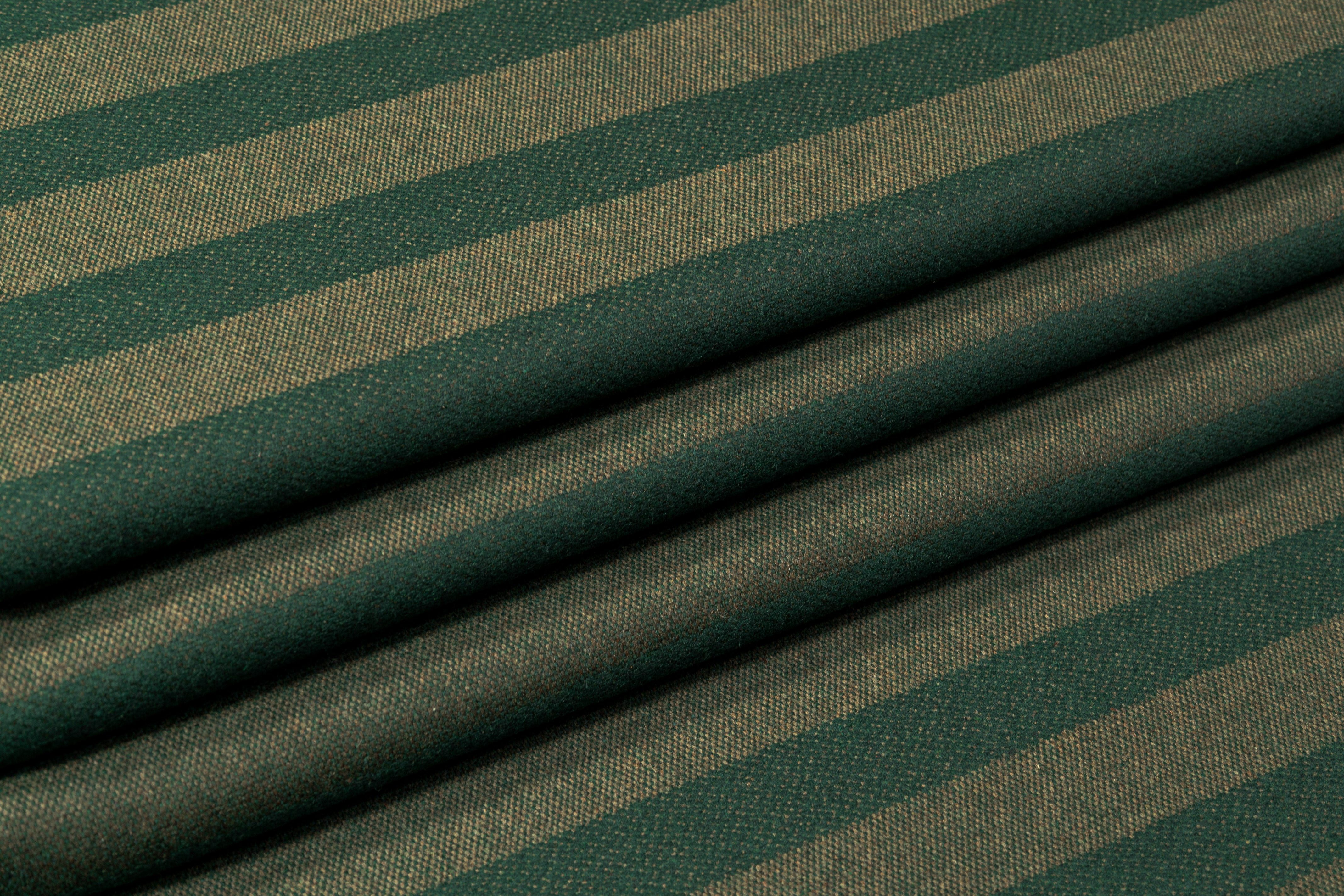 Striped Italian Wool Blend - Green
