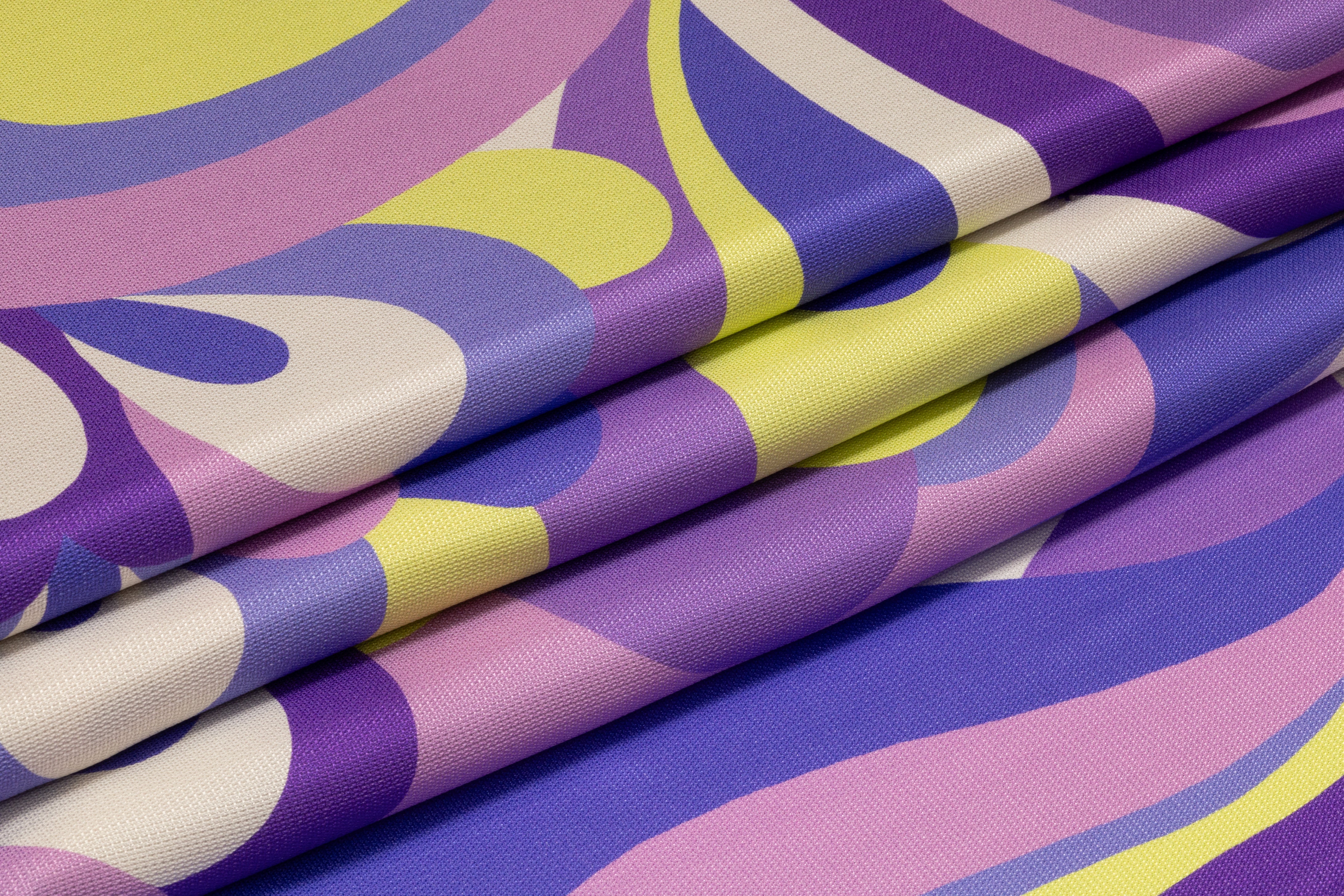 Abstract Italian Silk Marquisette - Purple