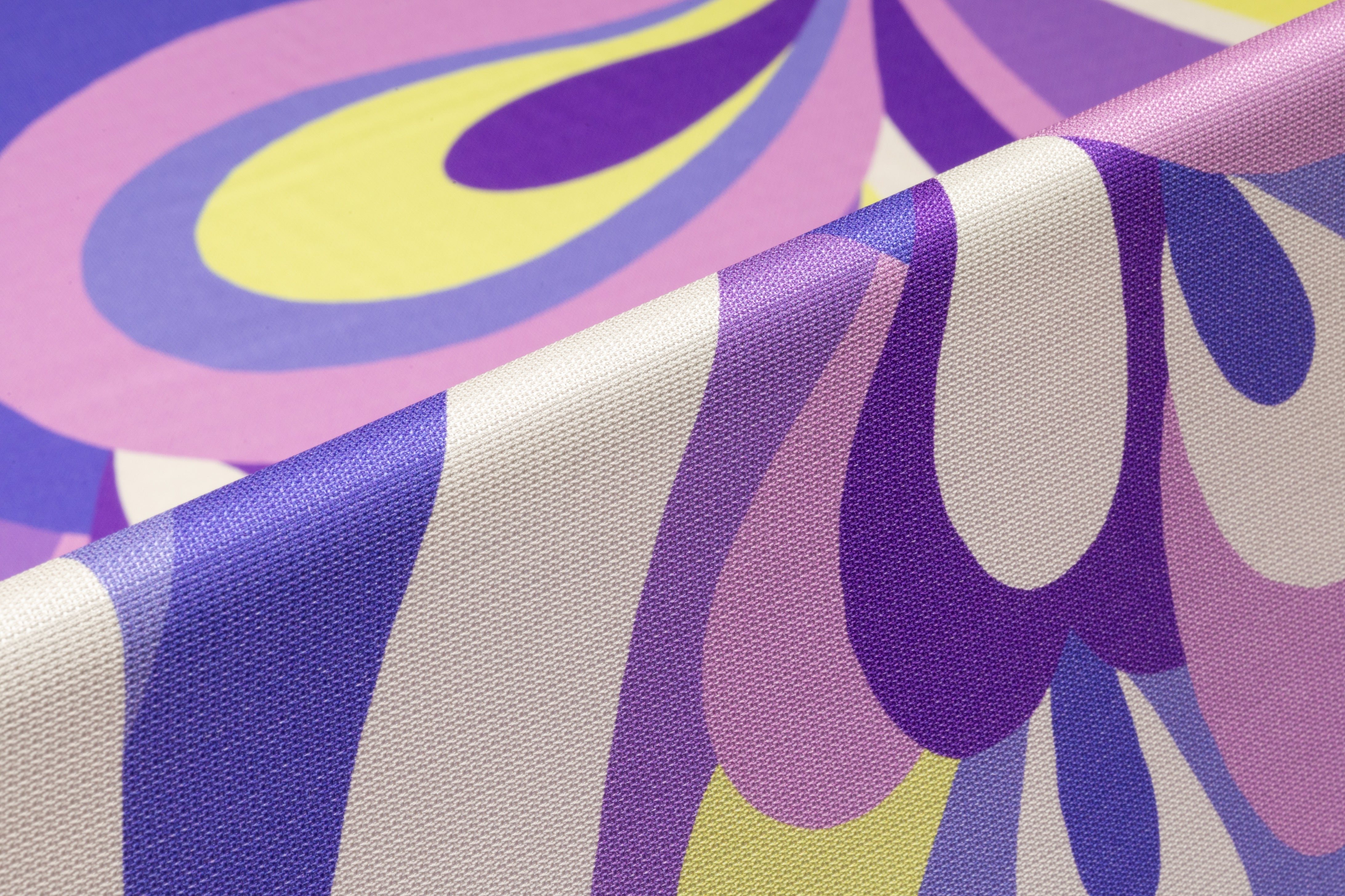 Abstract Italian Silk Marquisette - Purple