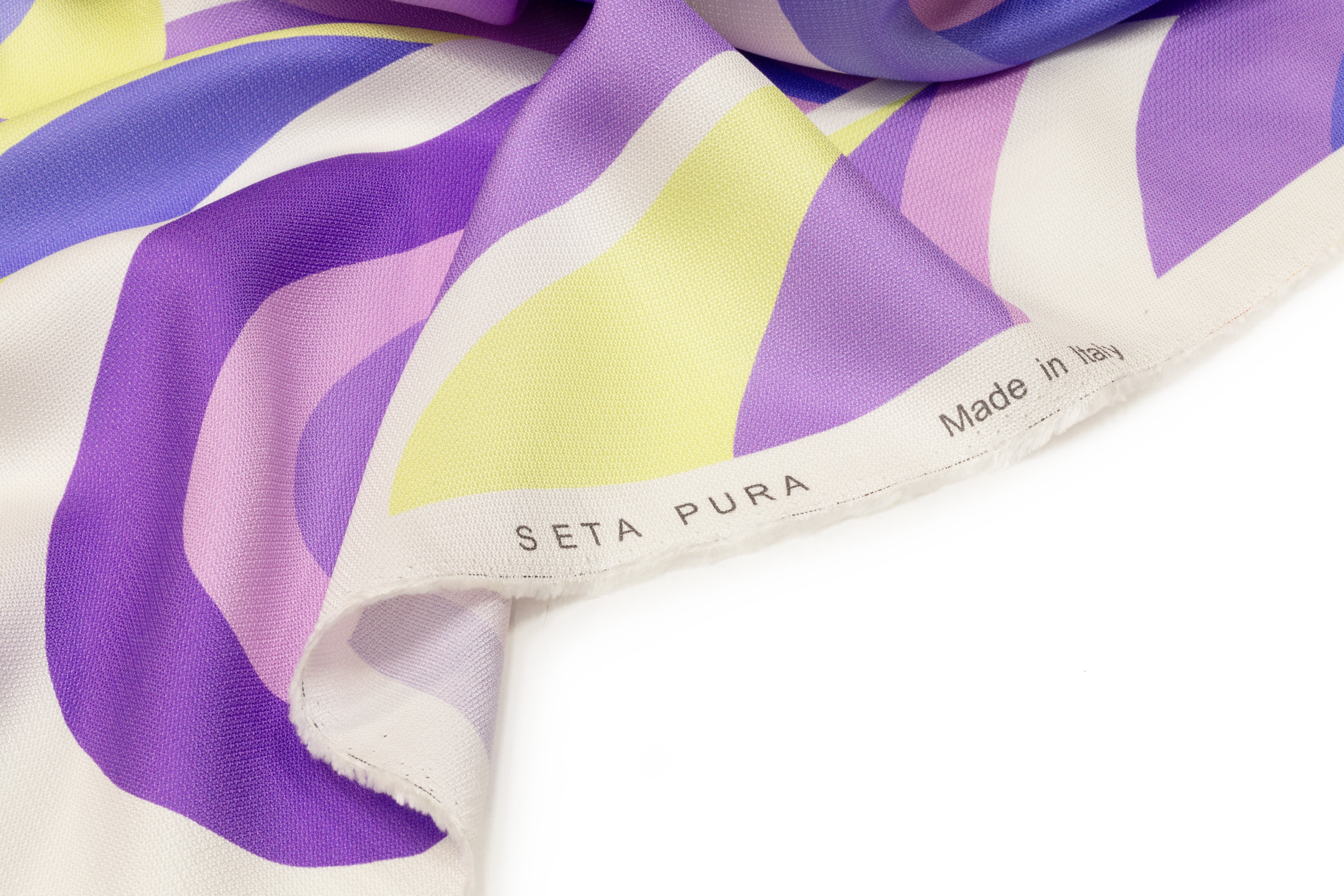 Abstract Italian Silk Marquisette - Purple