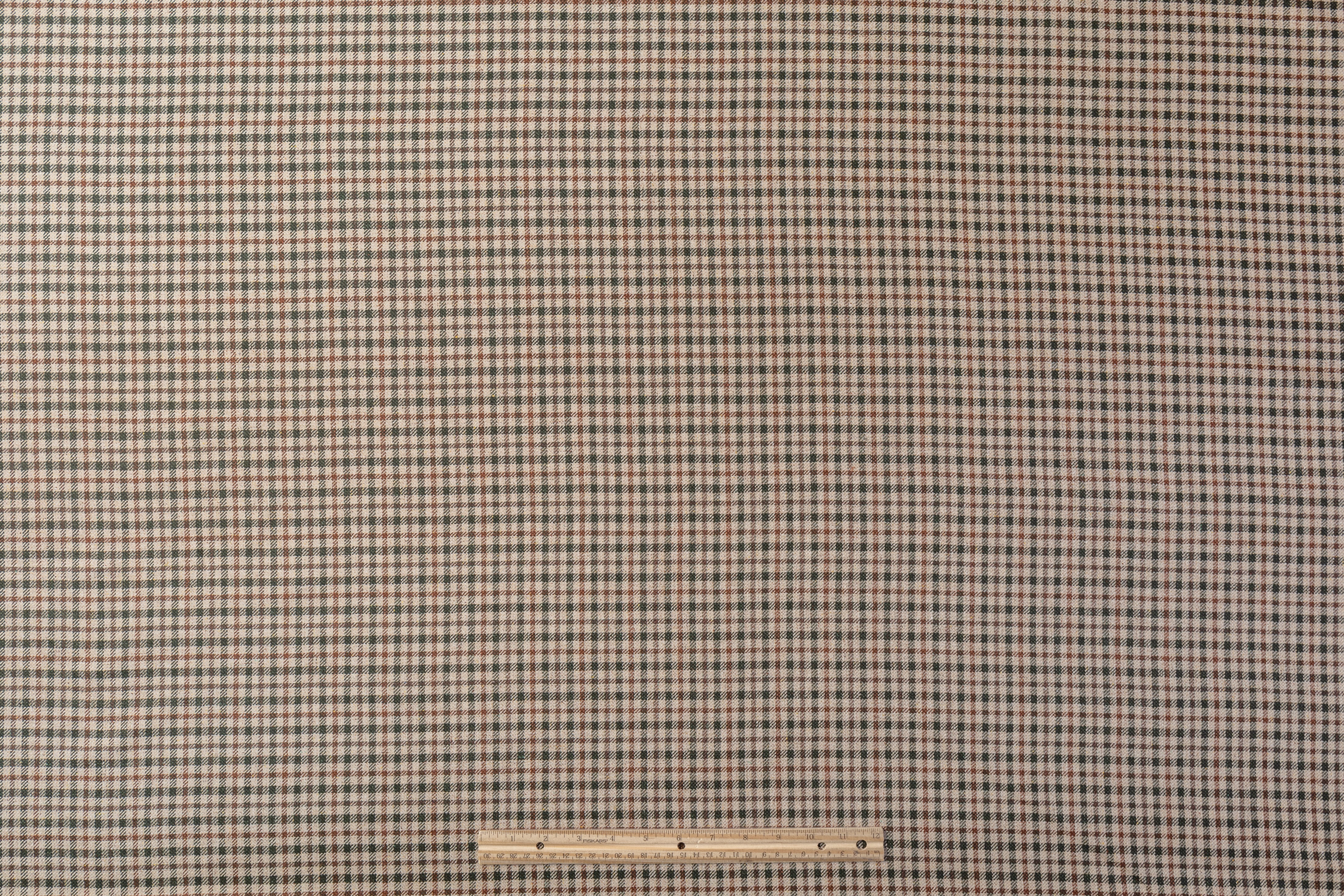 Agnona - Pure Italian Silk Suiting - Brown / Green / Tan