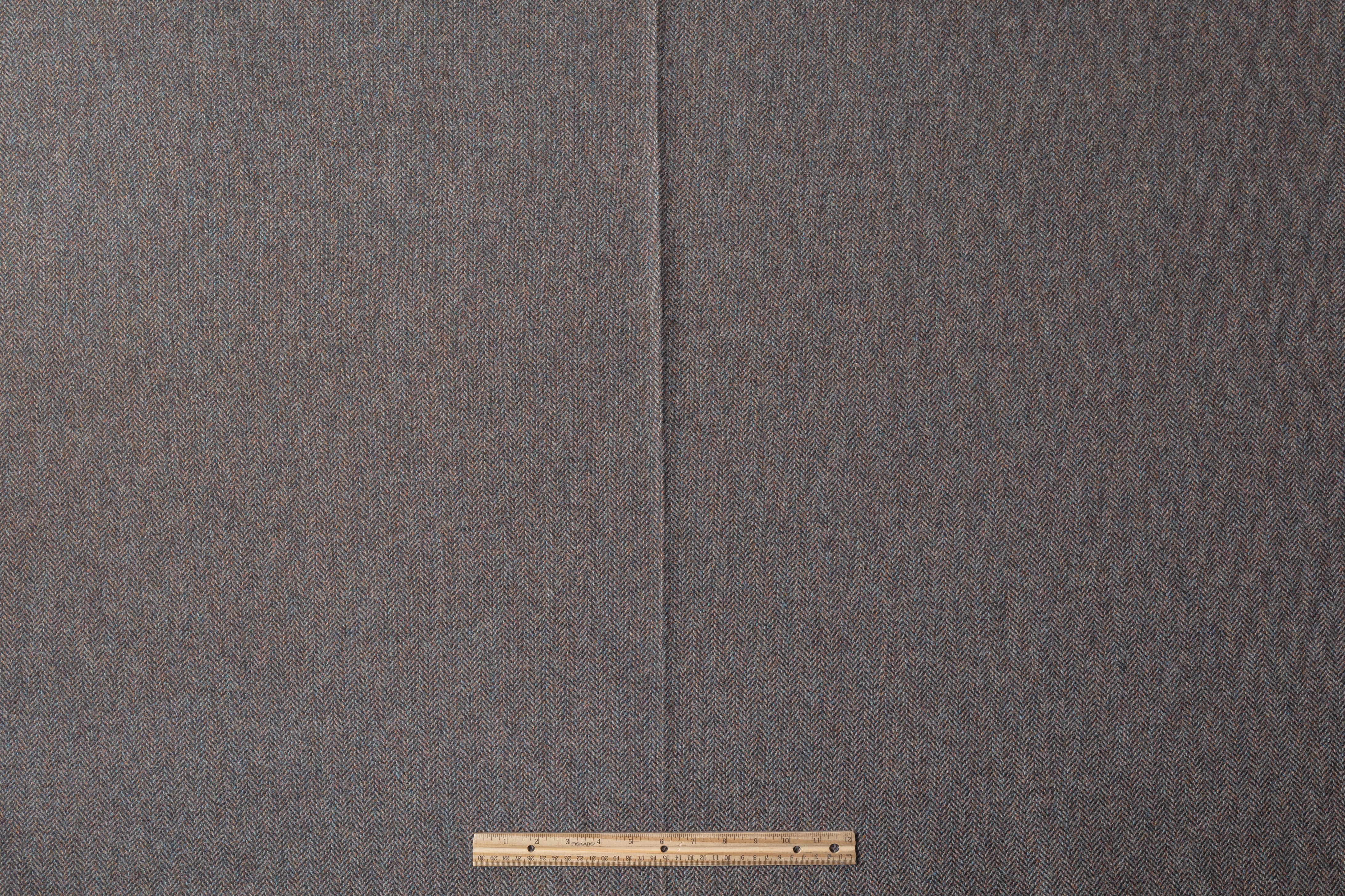 Herringbone Italian Wool Tweed - Charcoal