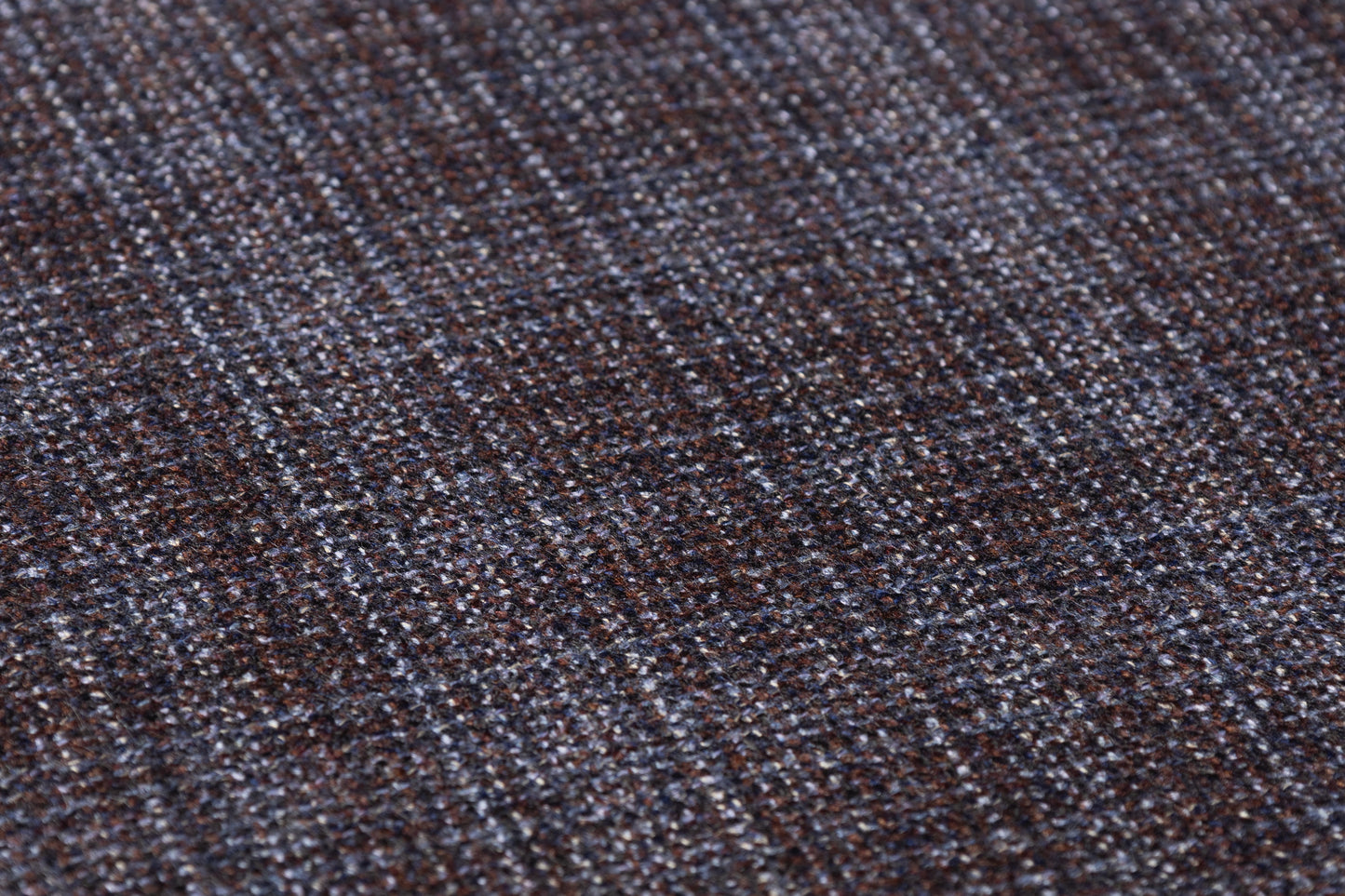 Checked Italian Wool Suiting - Blue / Brown
