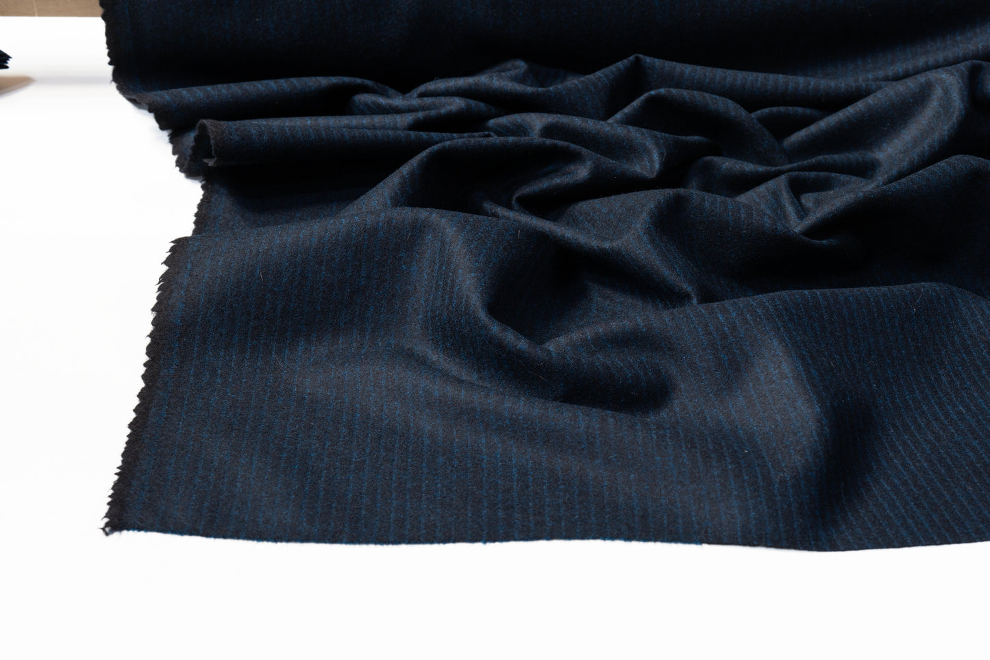 Striped Italian Wool Flannel - Blue