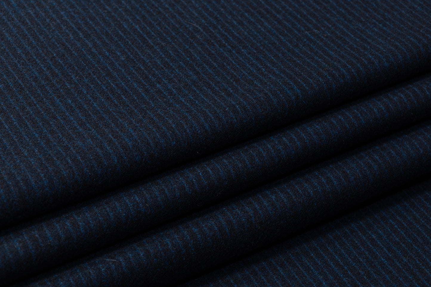 Striped Italian Wool Flannel - Blue