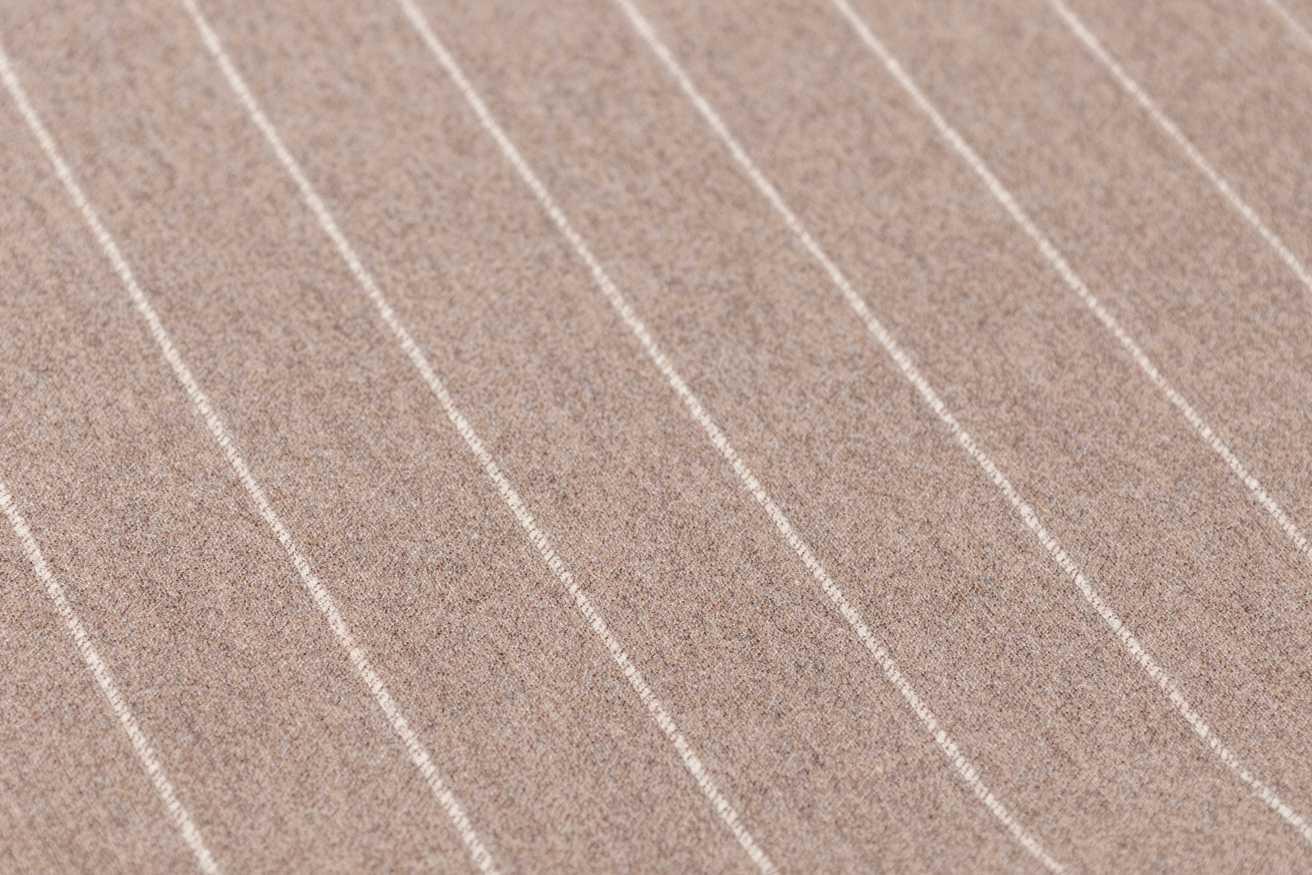 Agnona - Striped Italian Wool Cashmere Suiting - Taupe