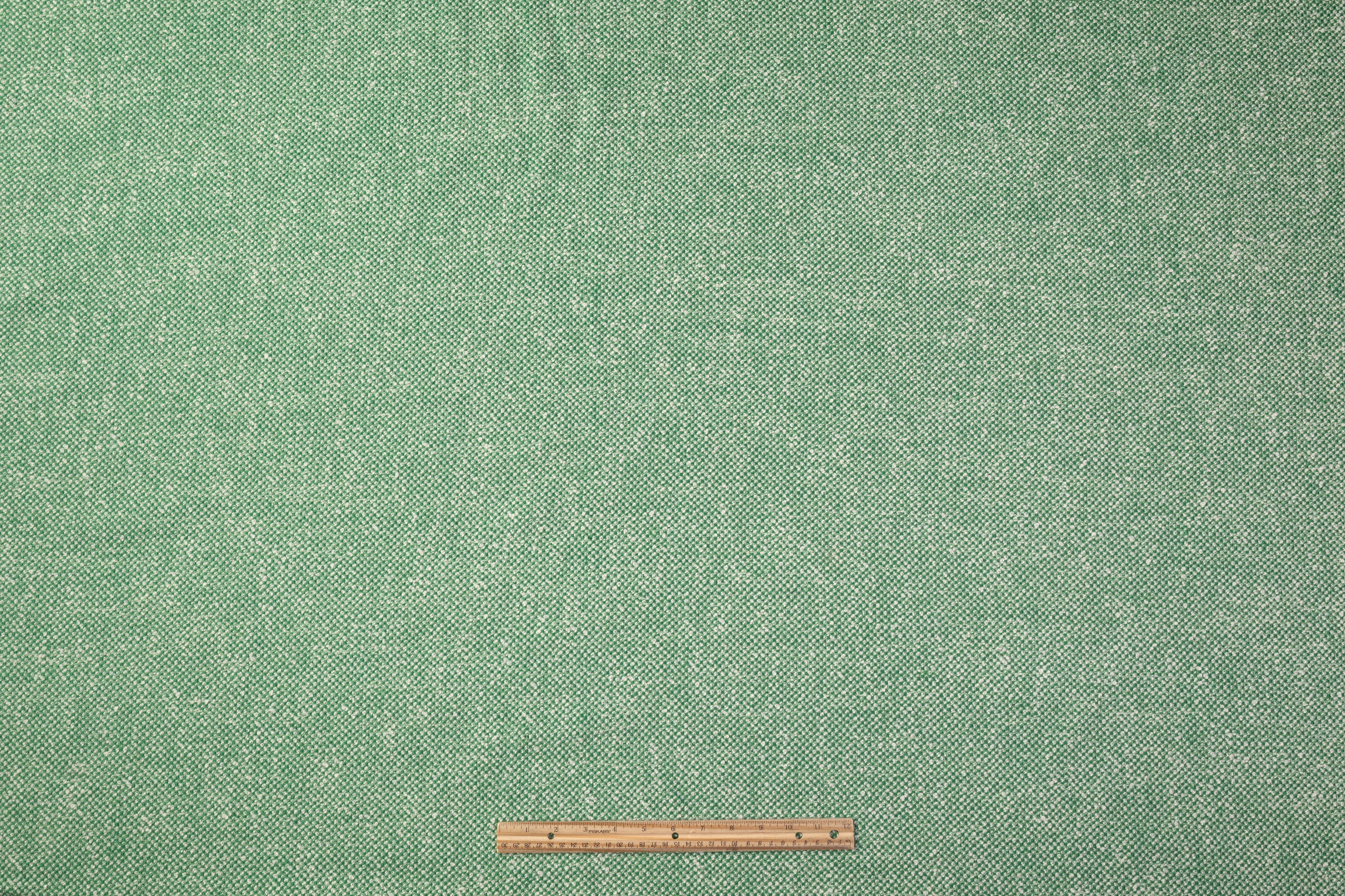 Italian Wool Tweed Coating - Green / Off White