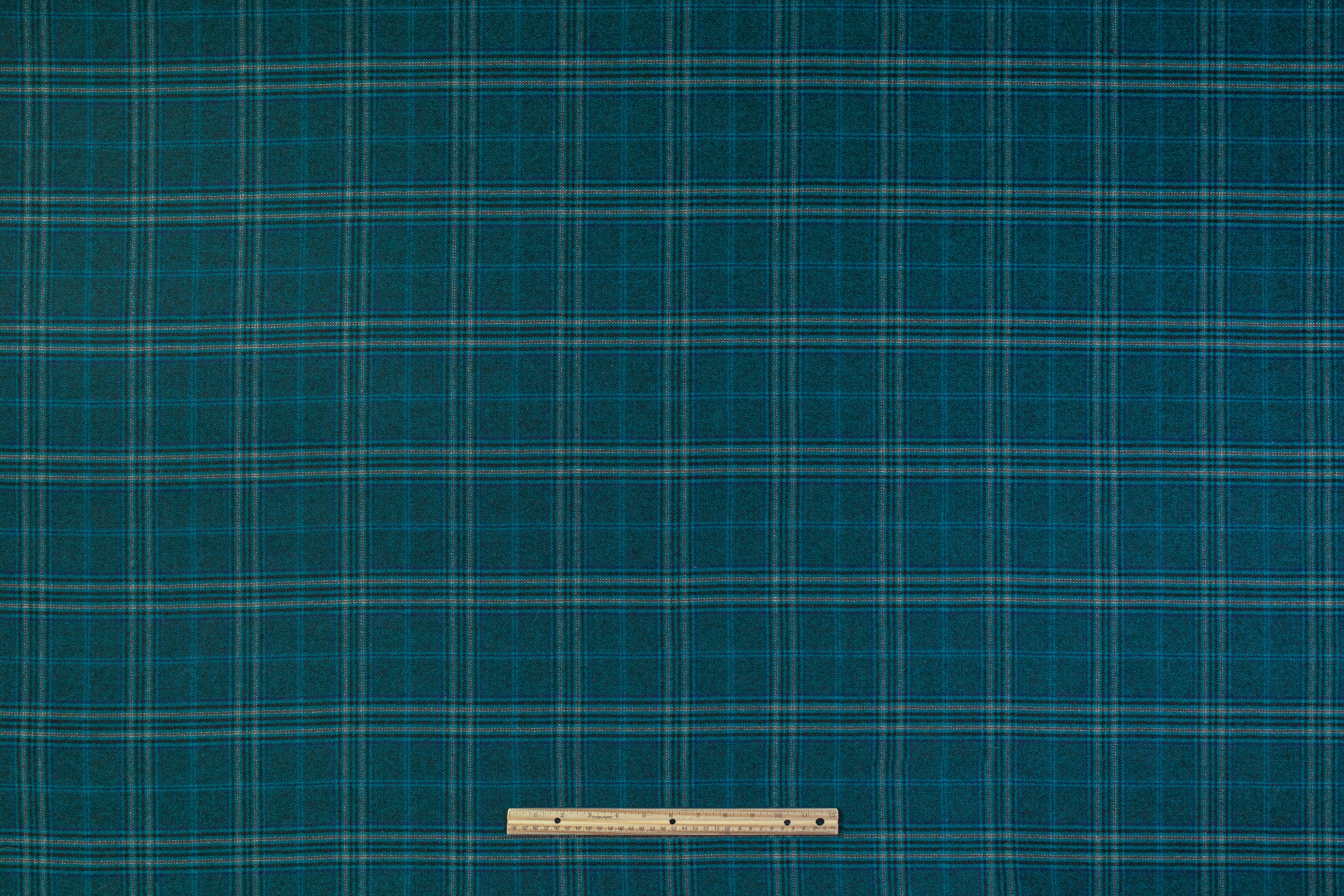 Carnet - Double Faced Italian Wool Coating - Teal / Navy