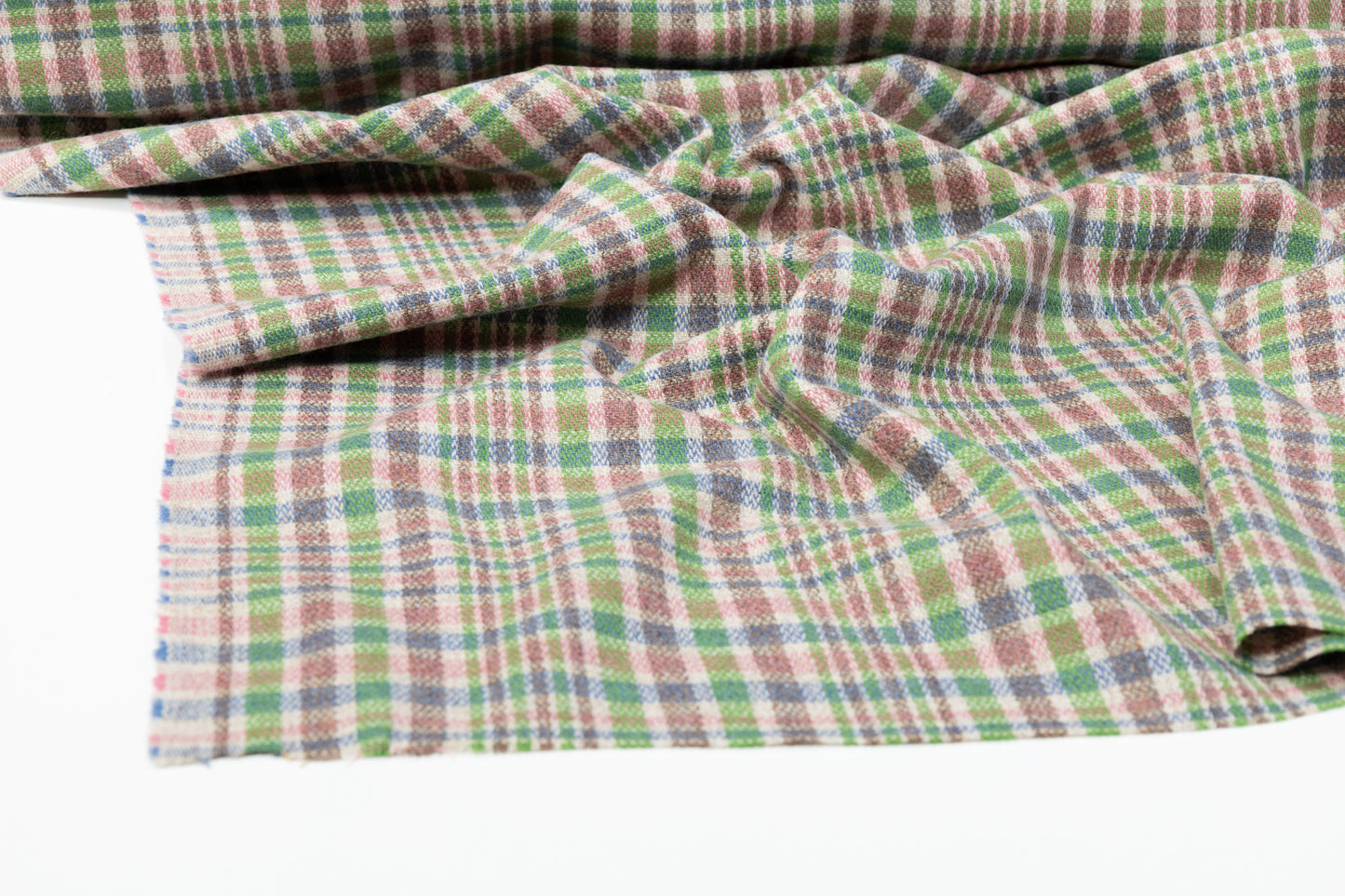 Plaid Italian Wool Tweed Jacketing - Multicolor