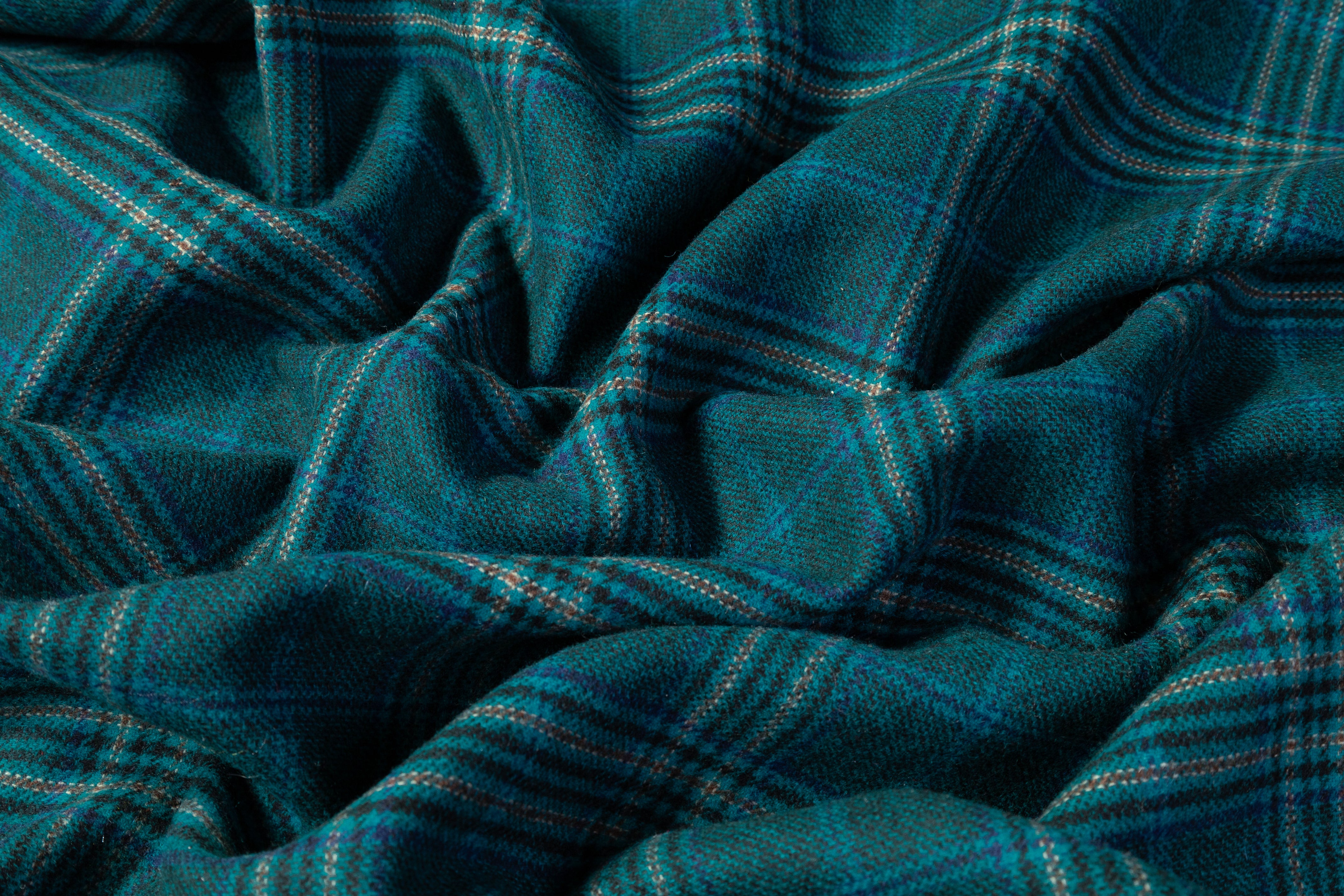 Carnet - Double Faced Italian Wool Coating - Teal / Navy