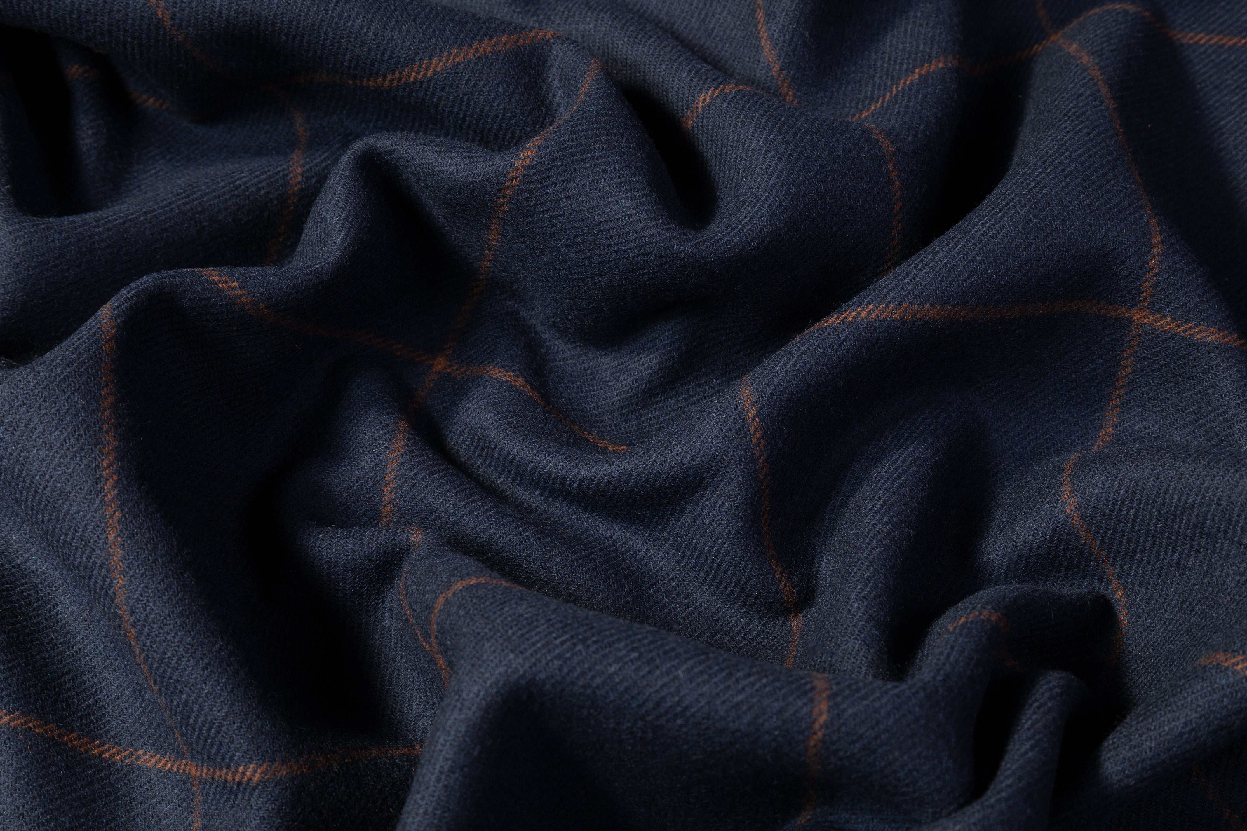 Carnet - Double Faced Italian Wool Coating - Teal / Navy