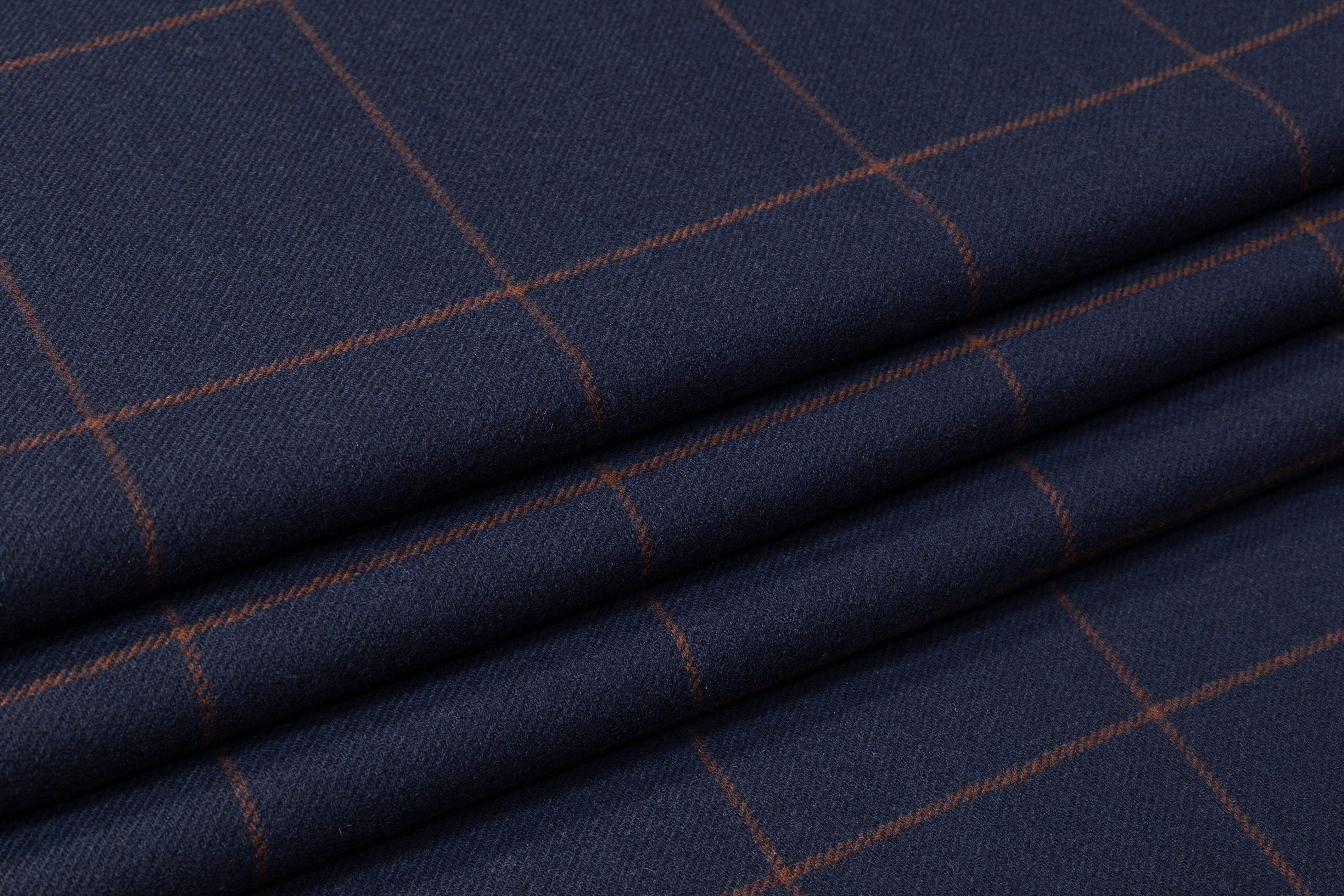 Carnet - Double Faced Italian Wool Coating - Teal / Navy
