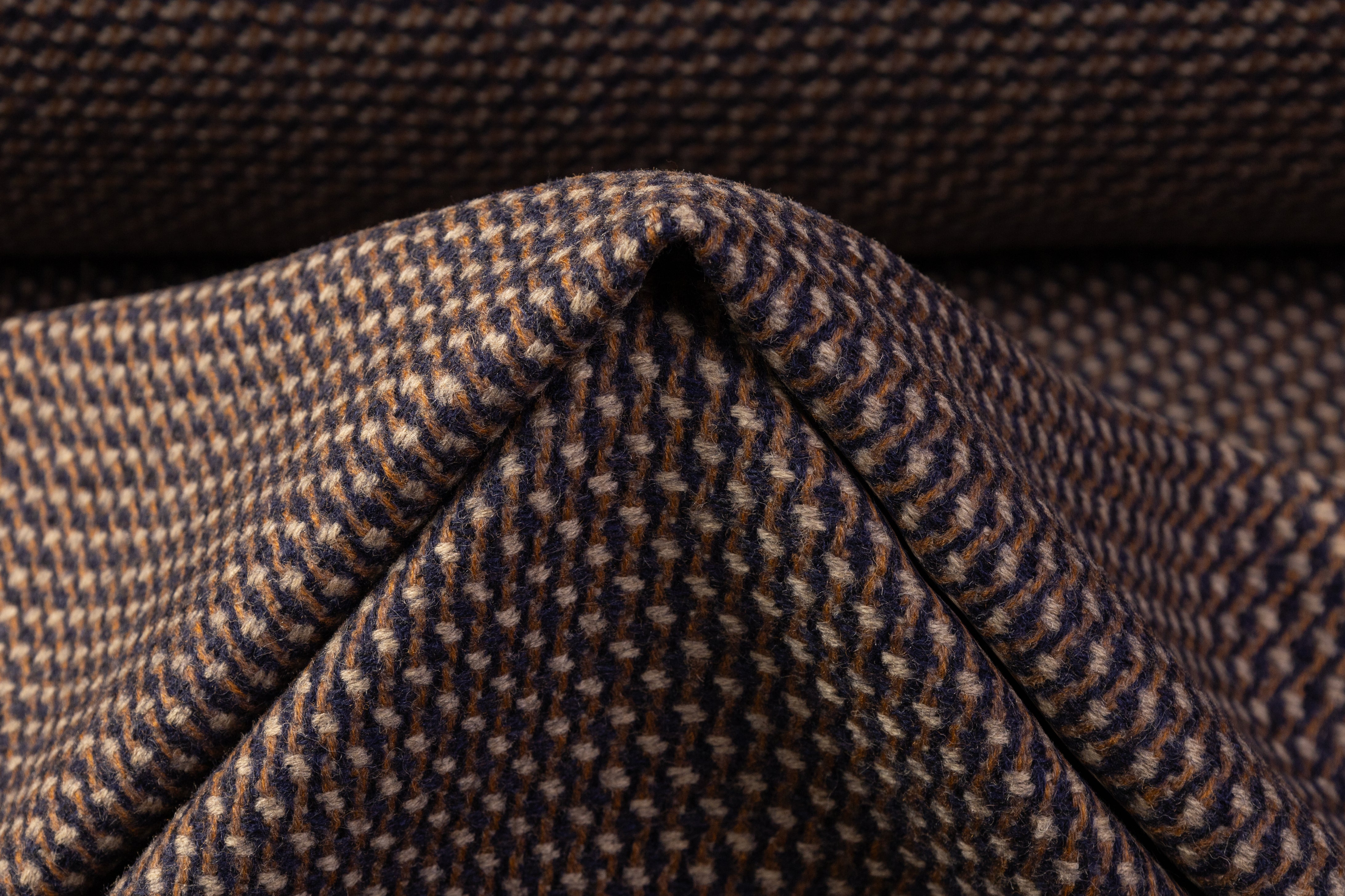 Italian Wool Tweed - Navy / Beige