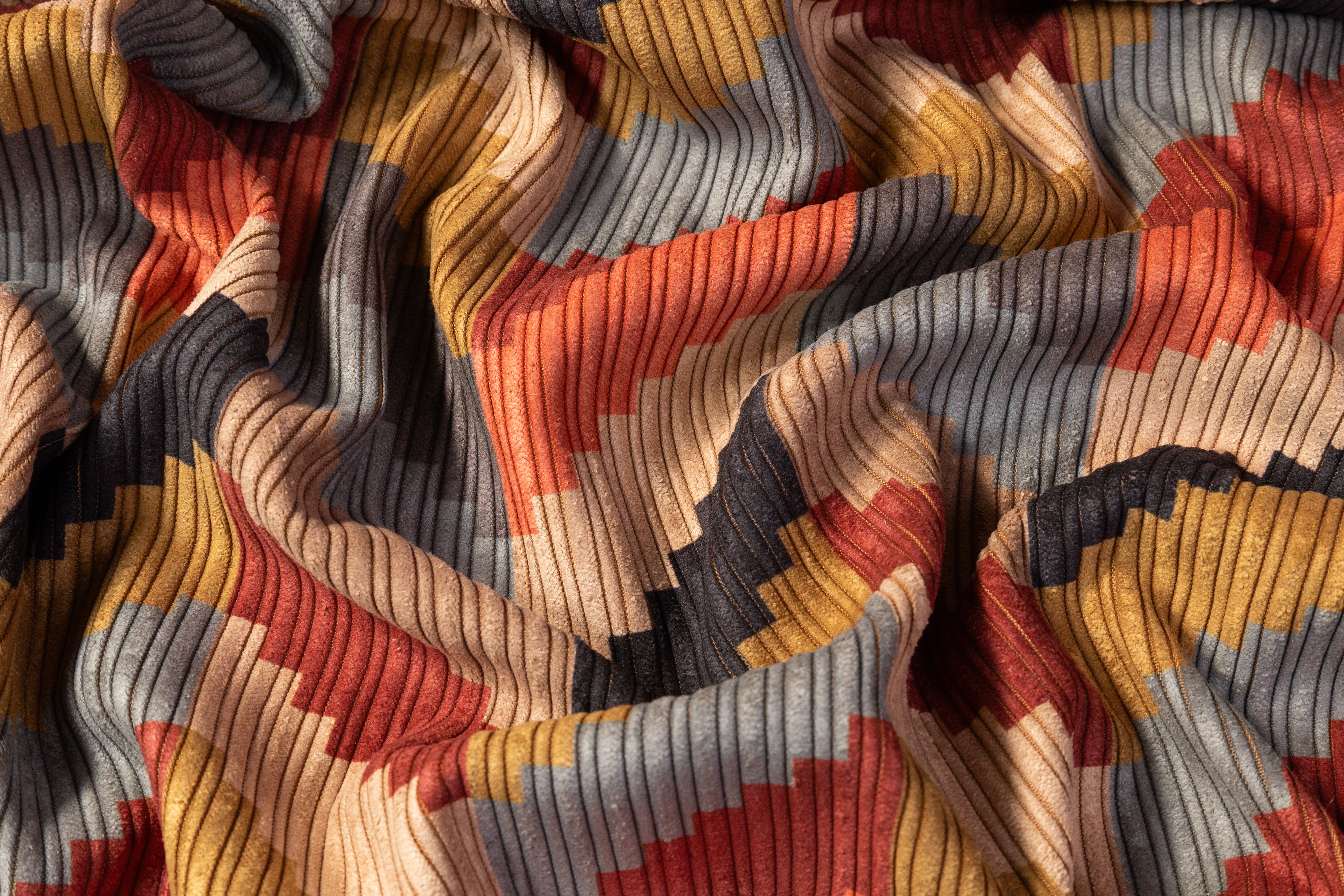 Chevron Italian Corduroy - Multicolor