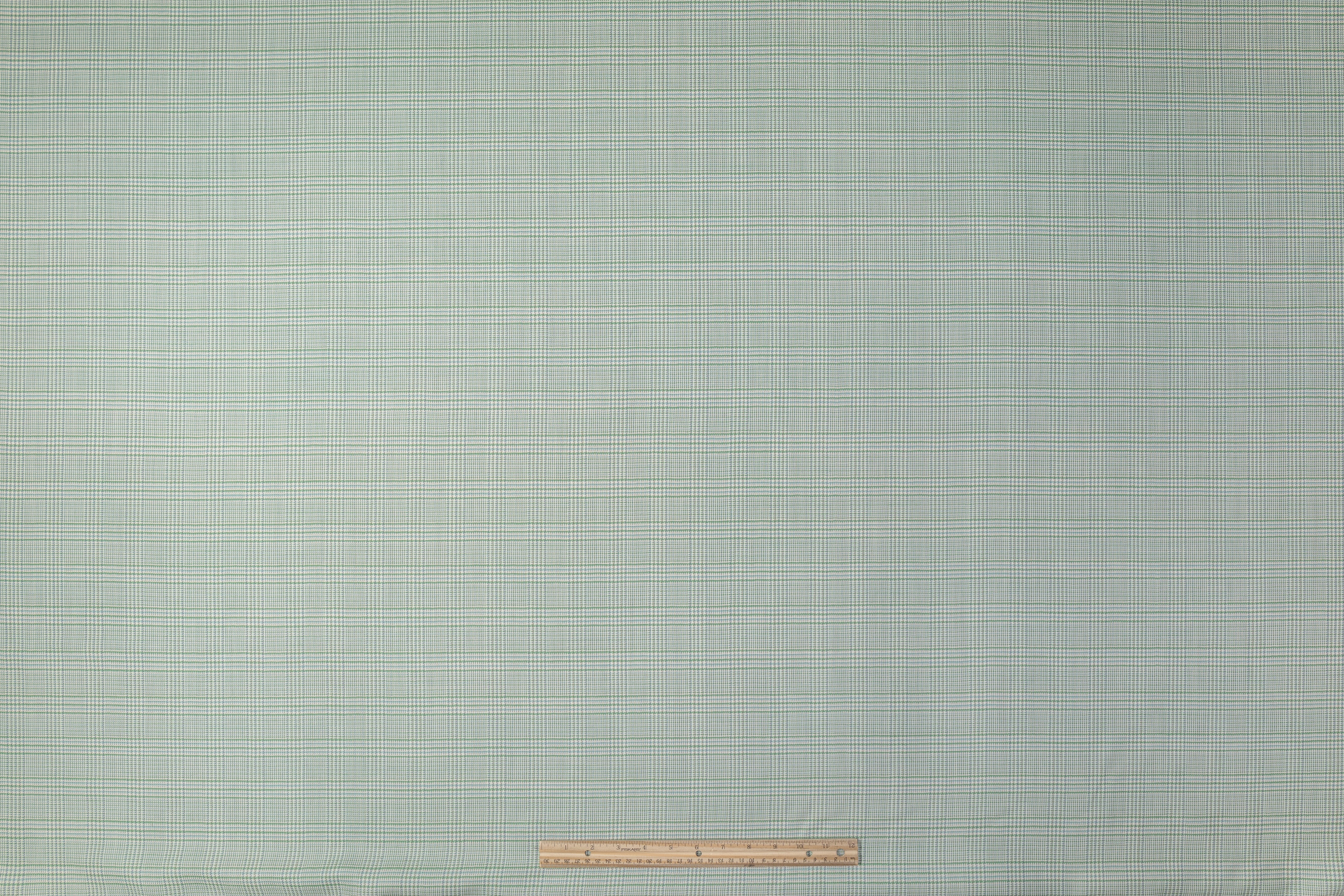 Glen Check Italian Wool Suiting - Green