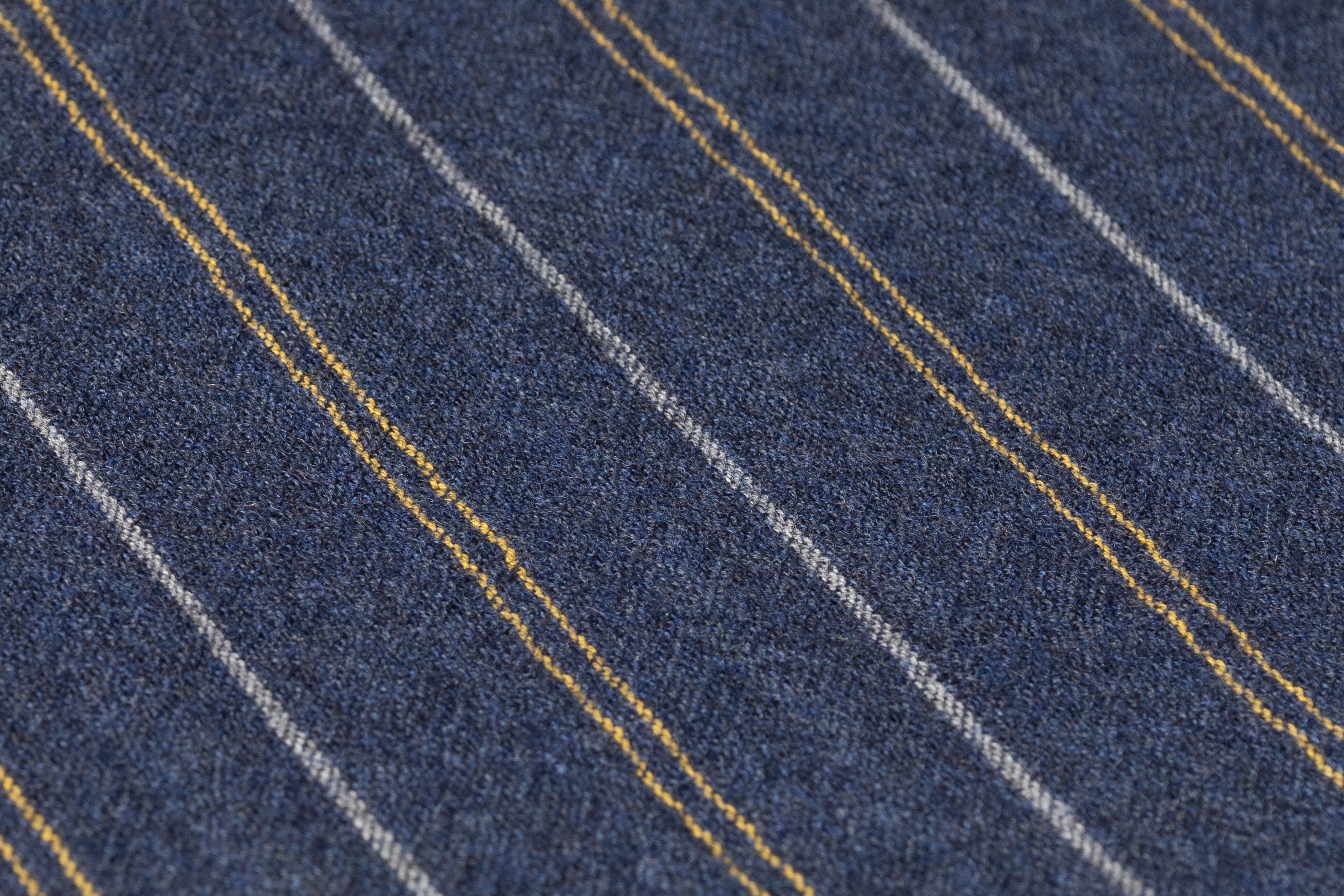 Striped Italian Wool Gauze - Blue