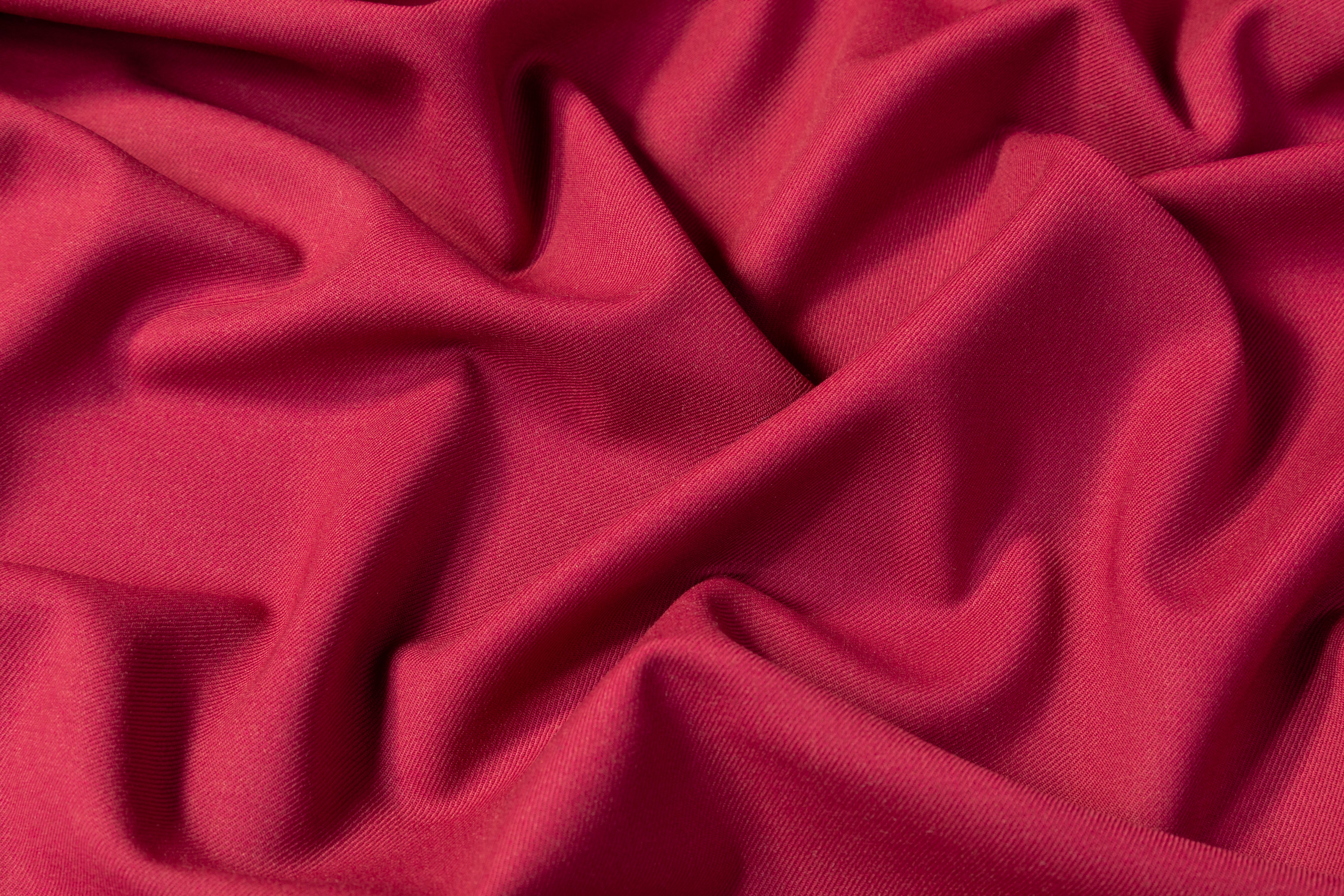 Poly Wool Stretch Suiting - Raspberry