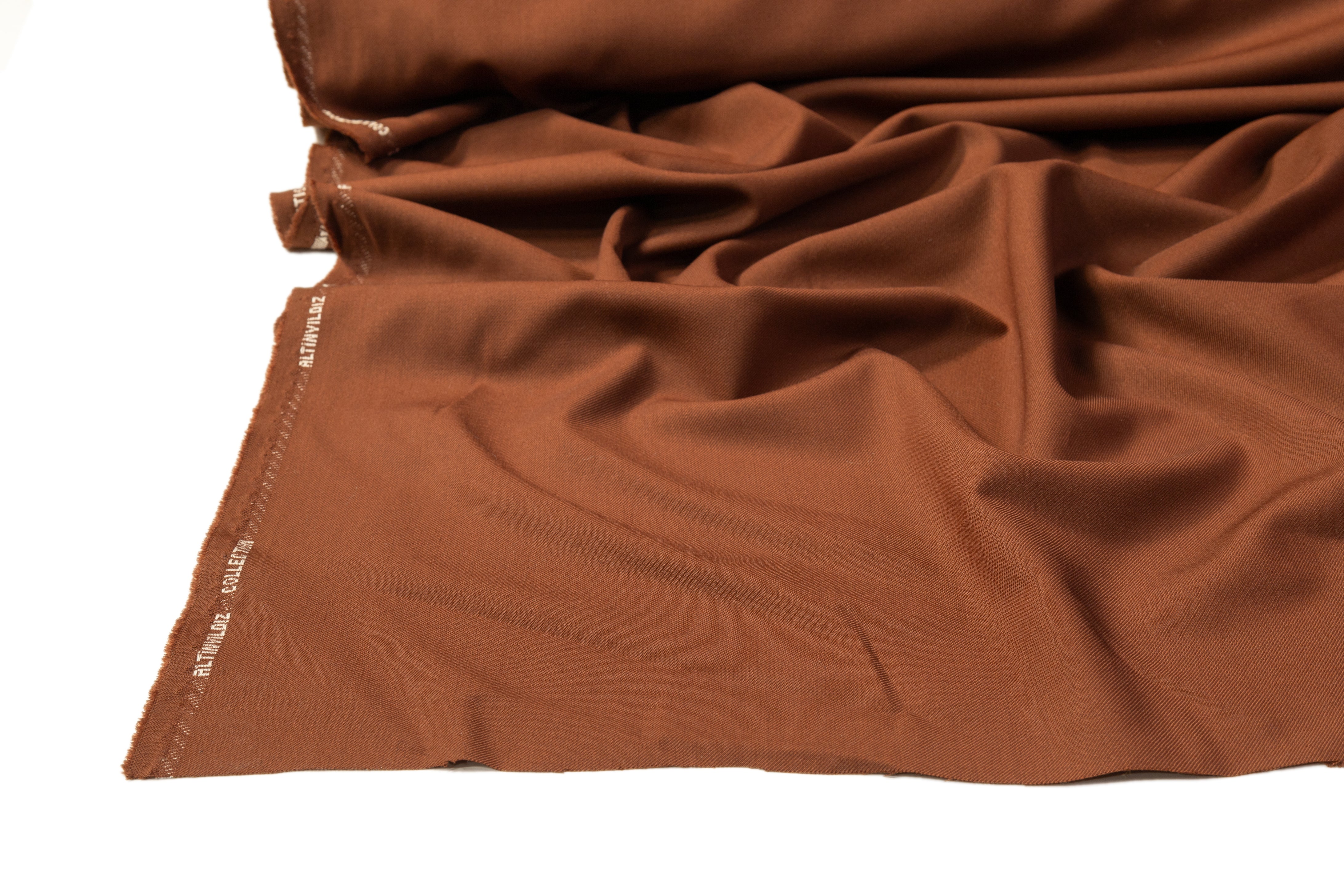 Poly Wool Stretch Suiting - Chestnut