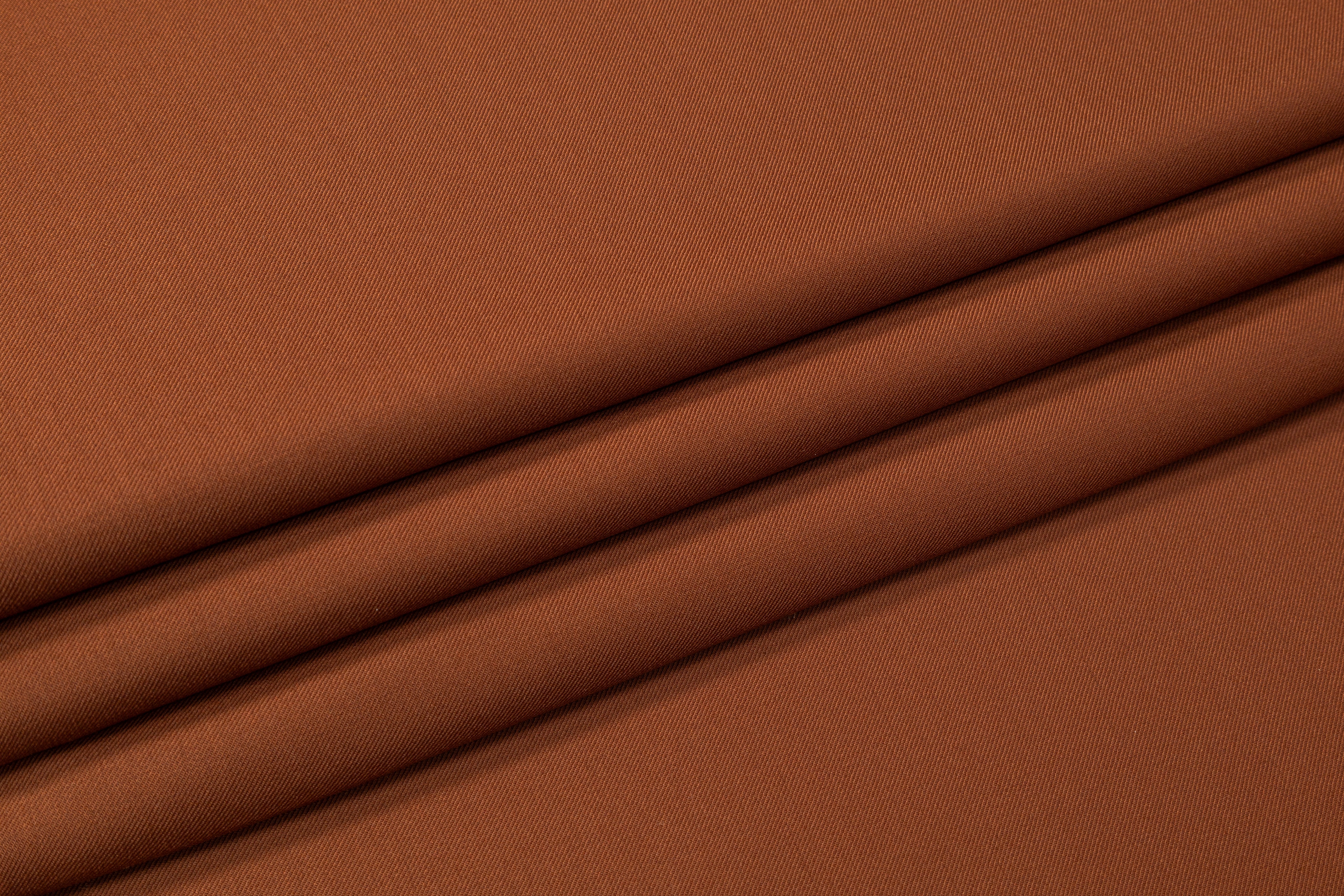 Poly Wool Stretch Suiting - Chestnut