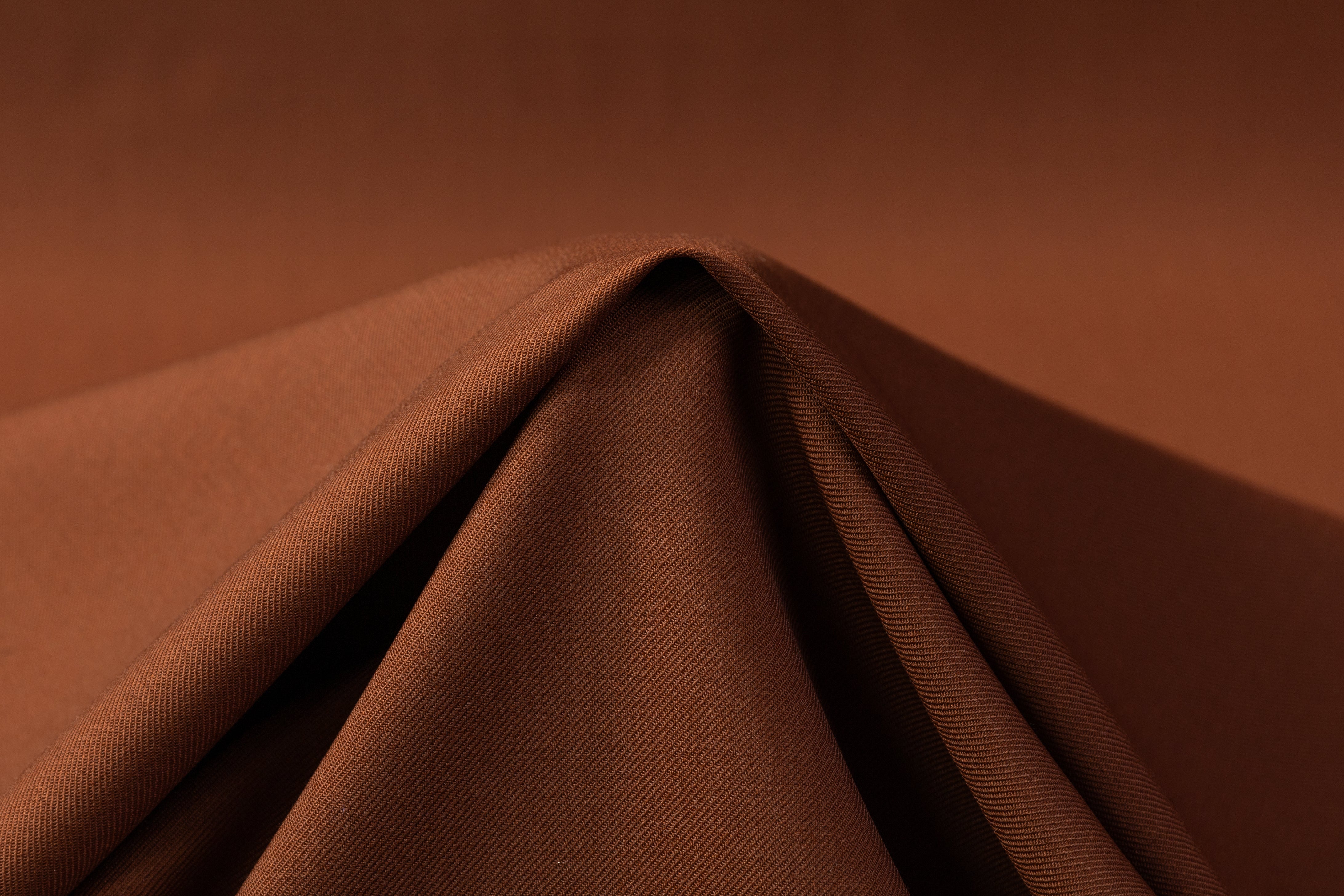 Poly Wool Stretch Suiting - Chestnut