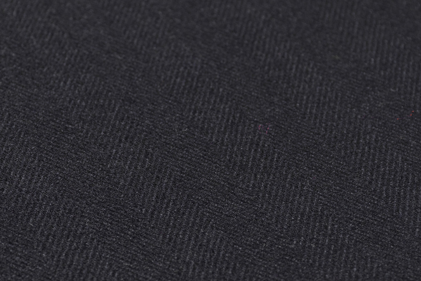 Herringbone Italian Wool Coating - Black