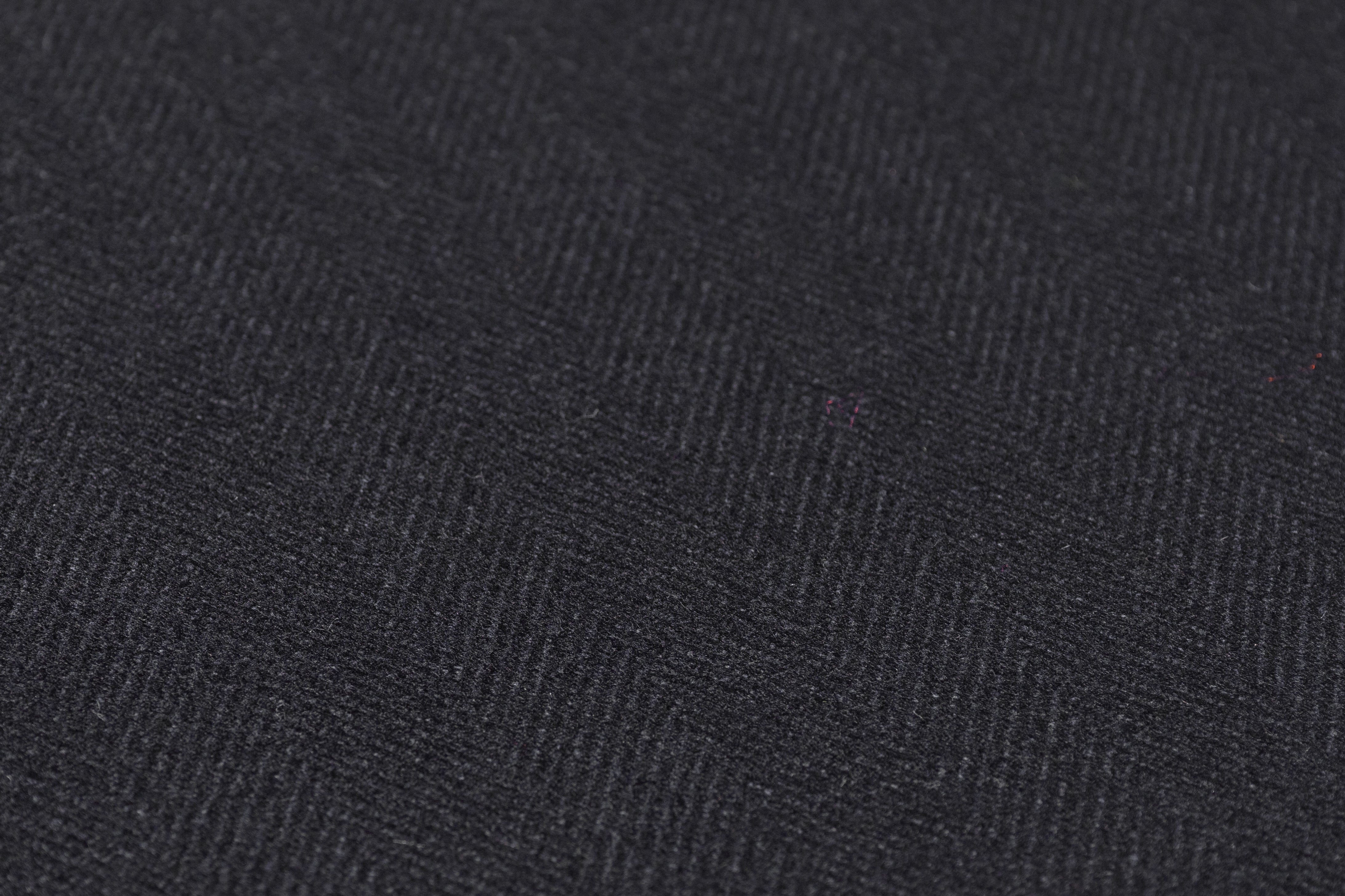 Herringbone Italian Wool Coating - Black