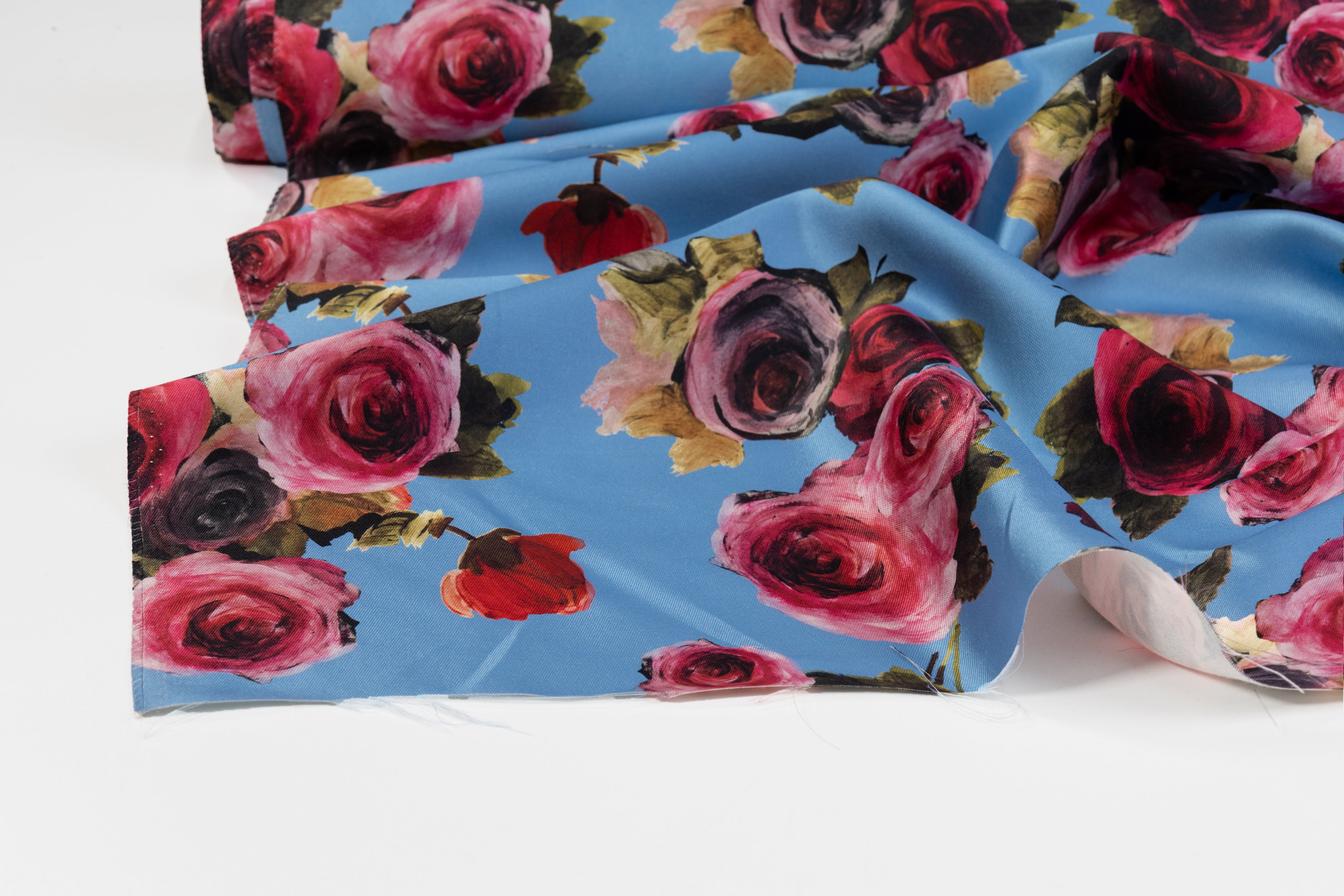 Emanuel Ungaro - Floral Printed Silk and Wool Mikado - Blue