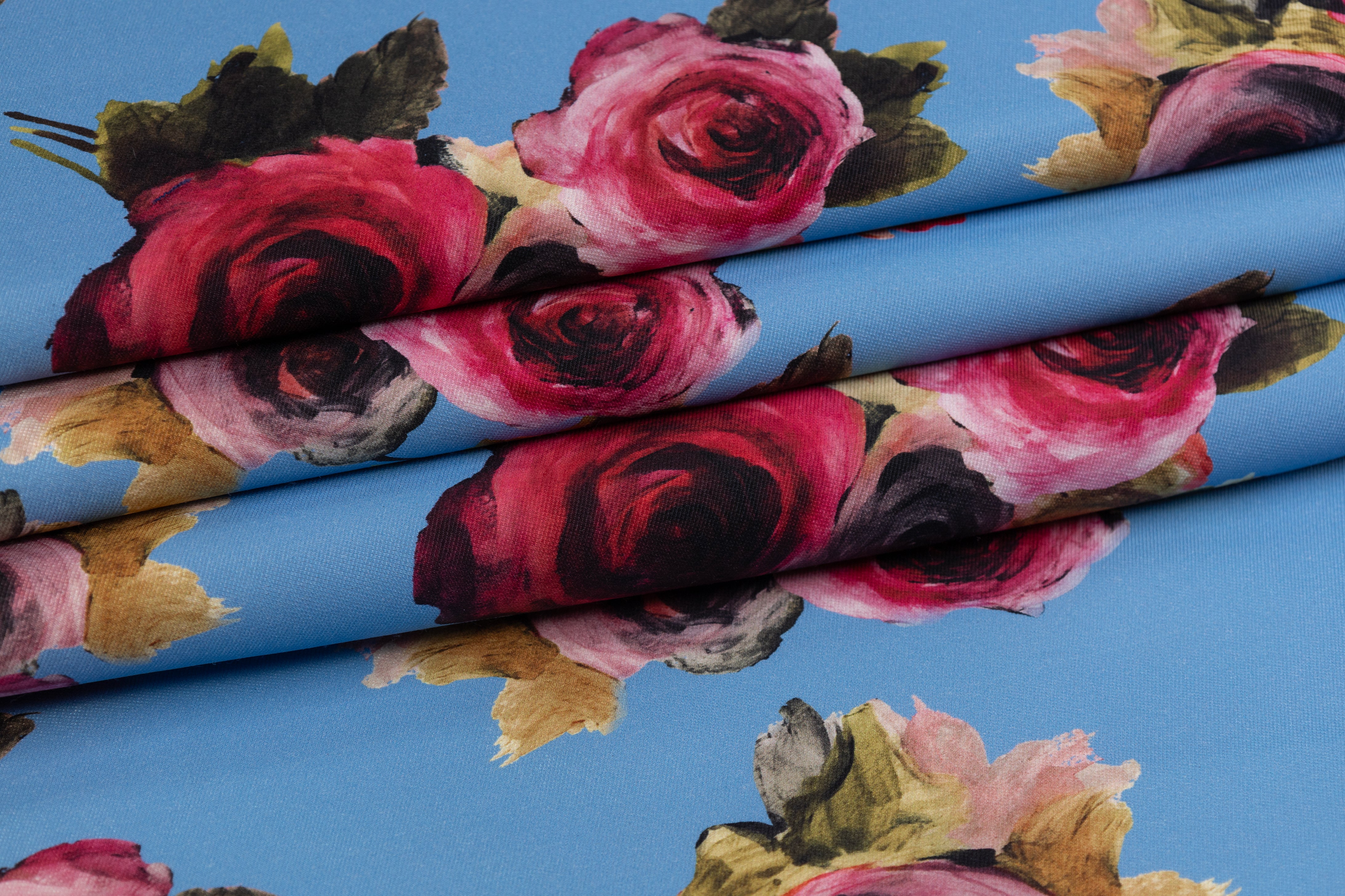 Emanuel Ungaro - Floral Printed Silk and Wool Mikado - Blue