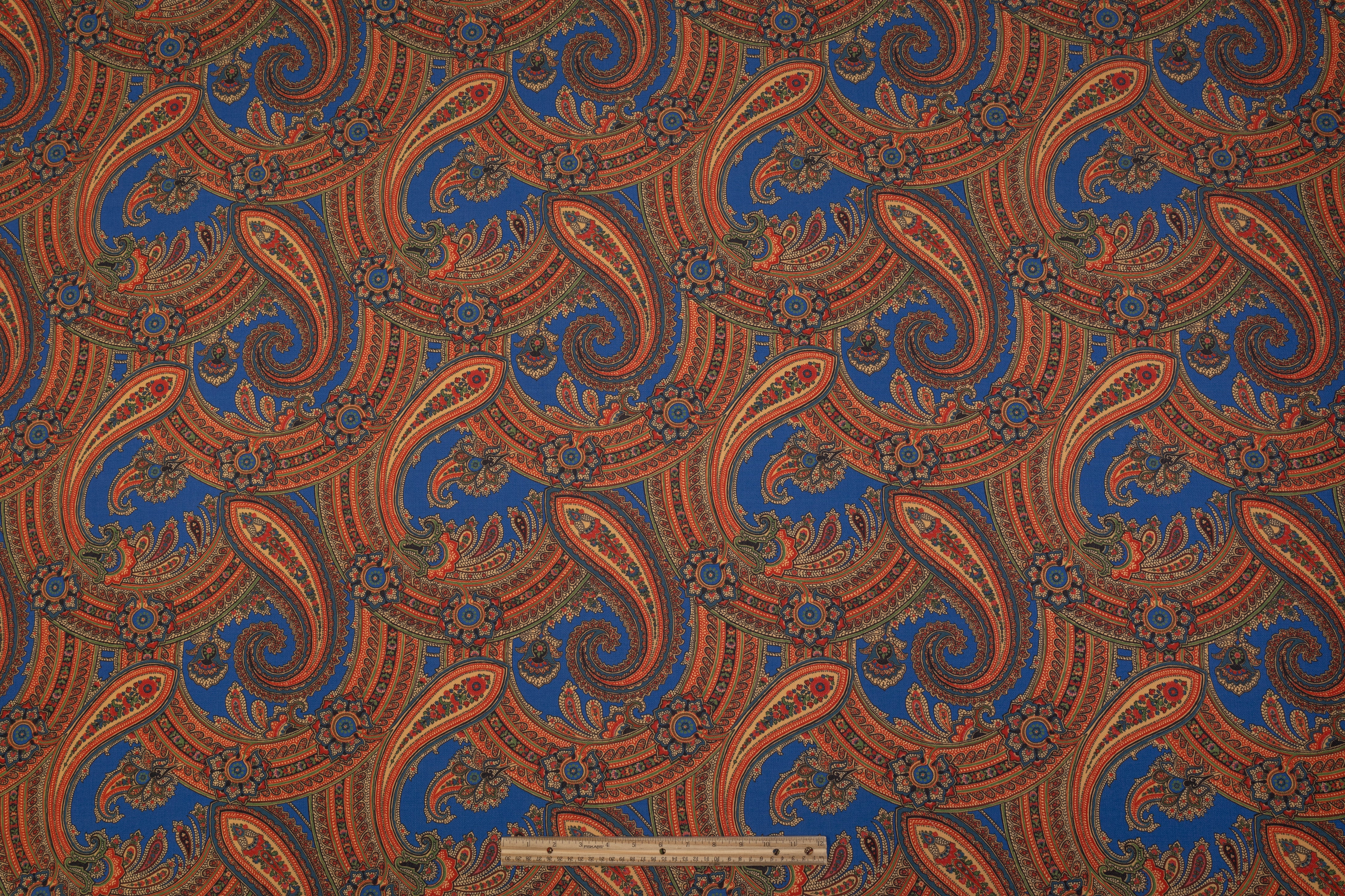 Etro - Paisley Printed Wool Tricotine - Orange / Blue