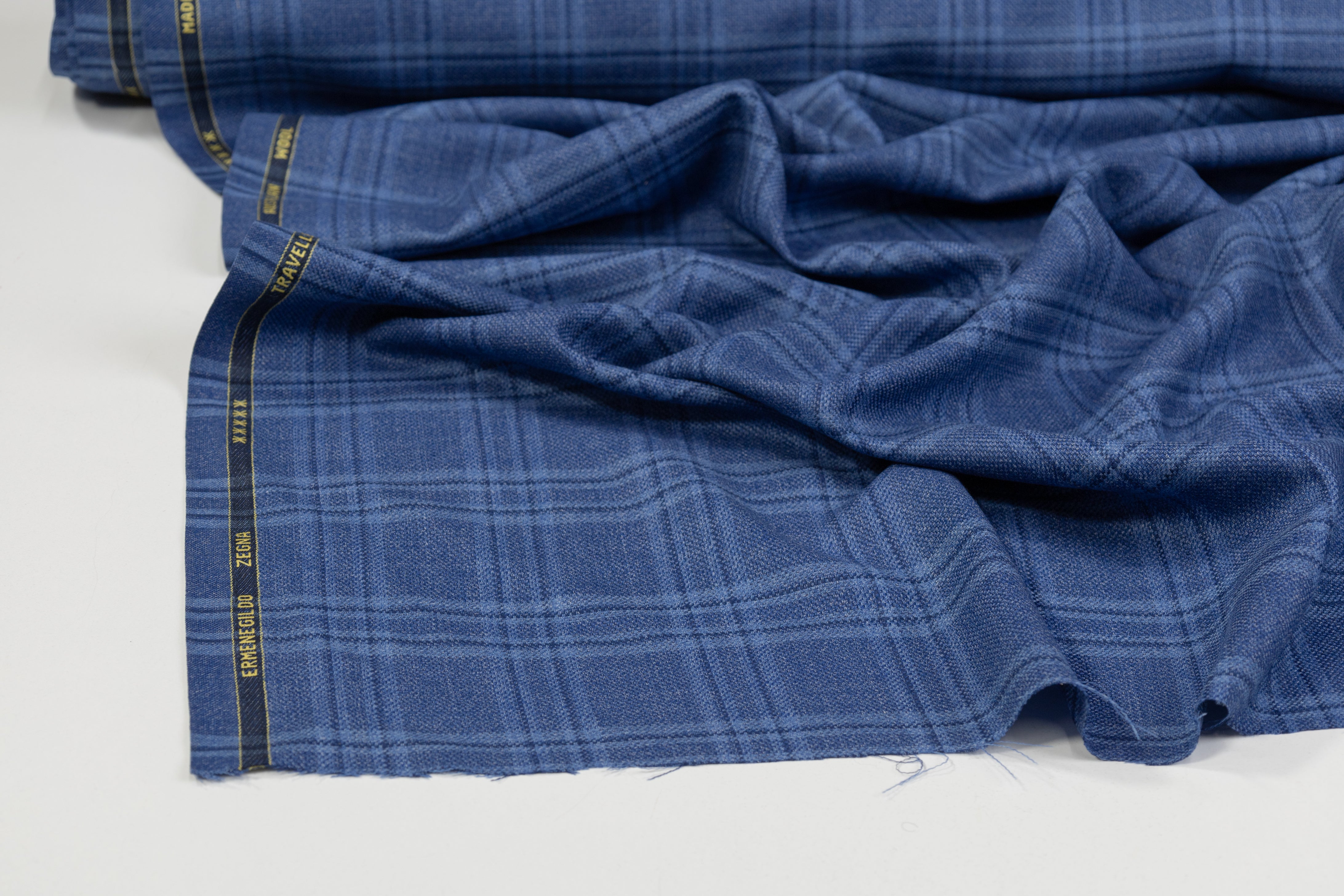 Ermenegildo Zegna - Traveller Jaspé Superfine Australian Wool and Silk Suiting - Blue