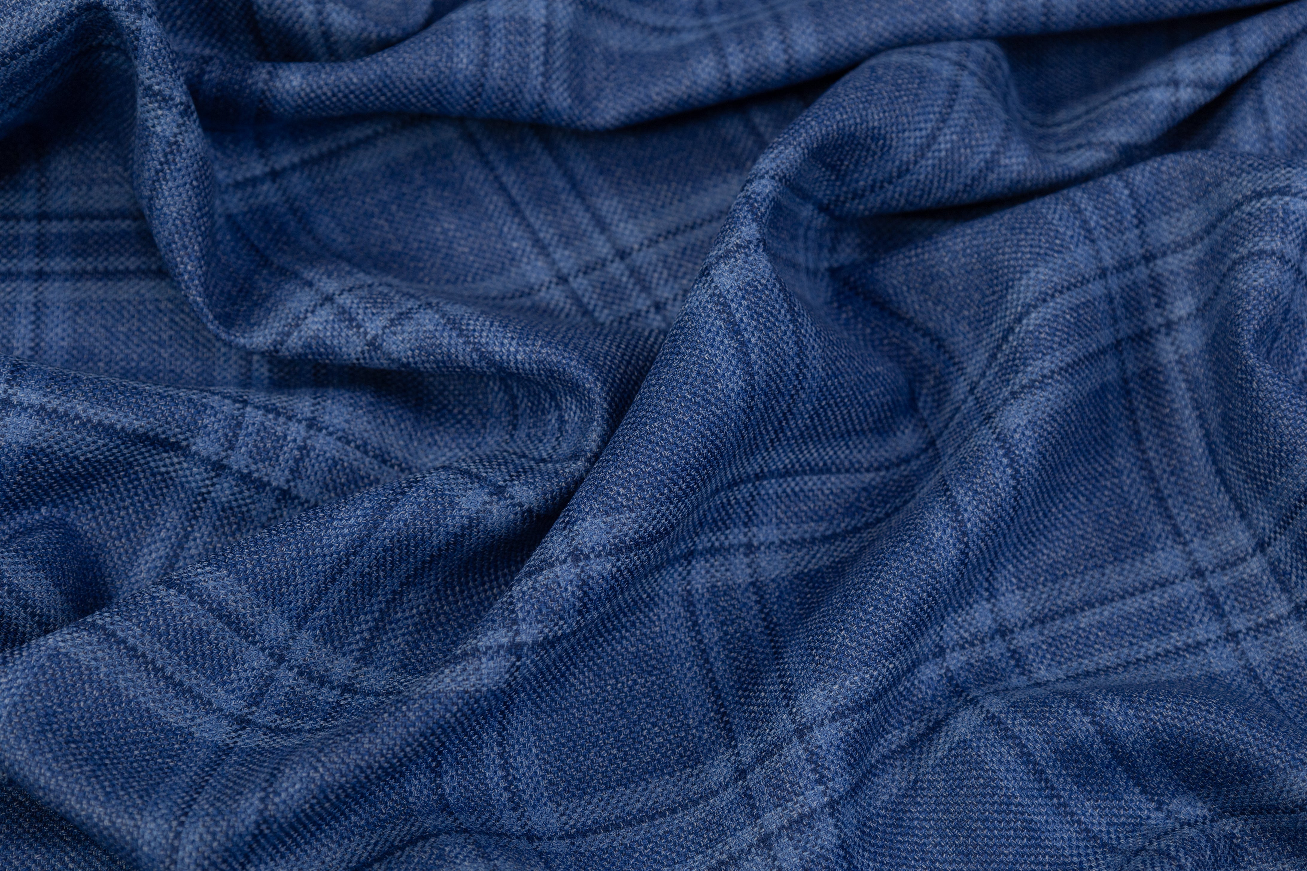 Ermenegildo Zegna - Traveller Jaspé Superfine Australian Wool and Silk Suiting - Blue