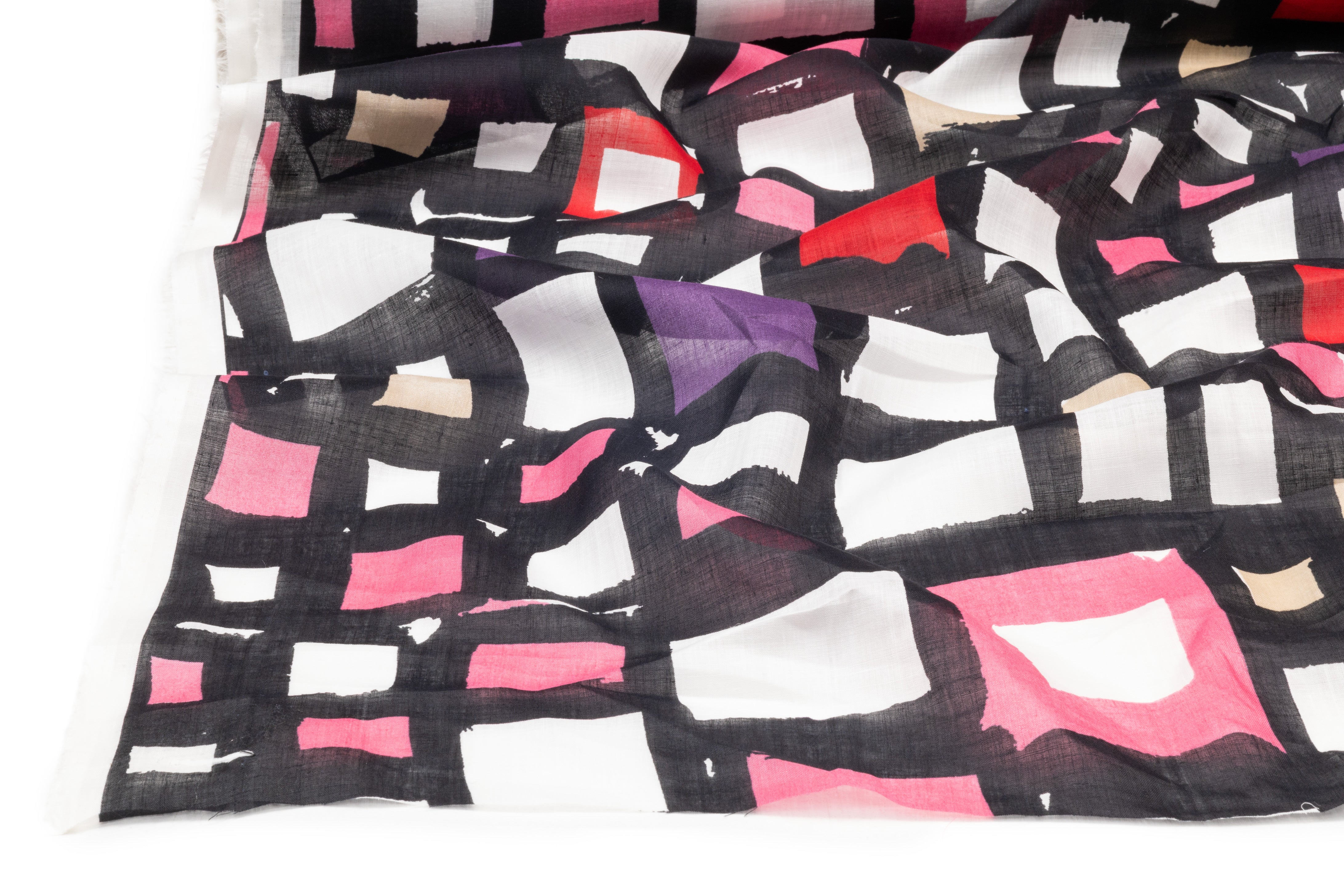 Geometric Italian Linen - Multicolor