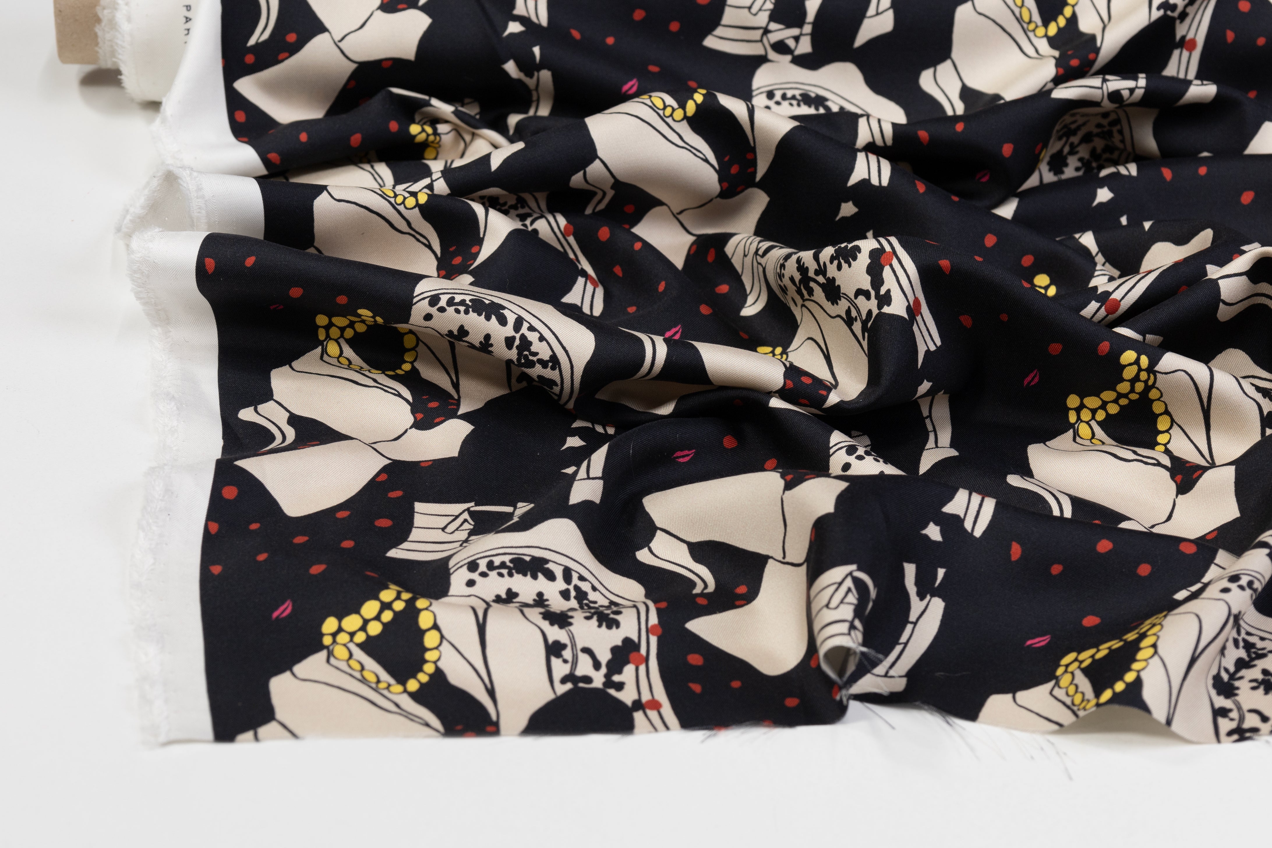 Emanuel Ungaro - Abstract Silk Twill - Black / Ivory