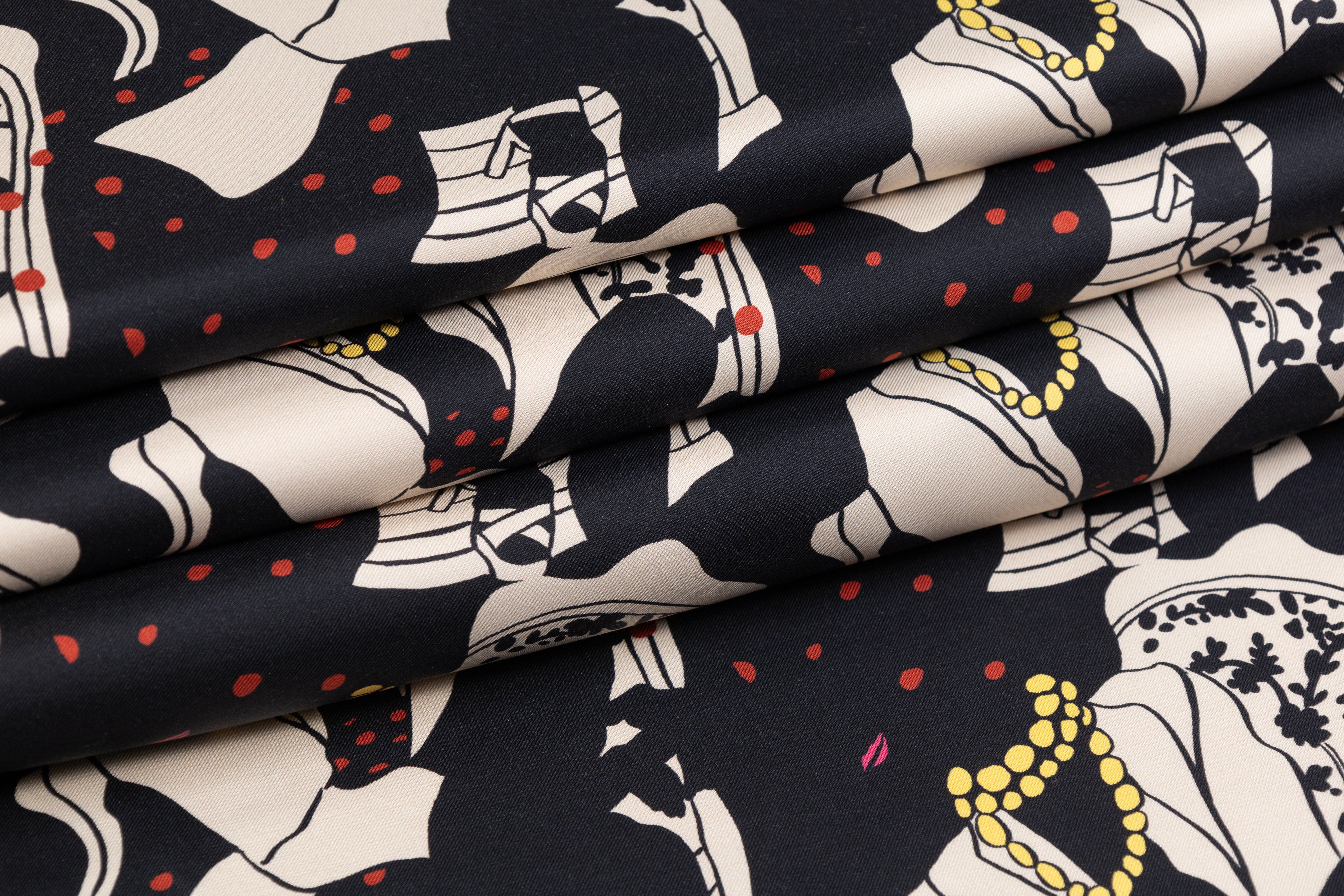 Emanuel Ungaro - Abstract Silk Twill - Black / Ivory