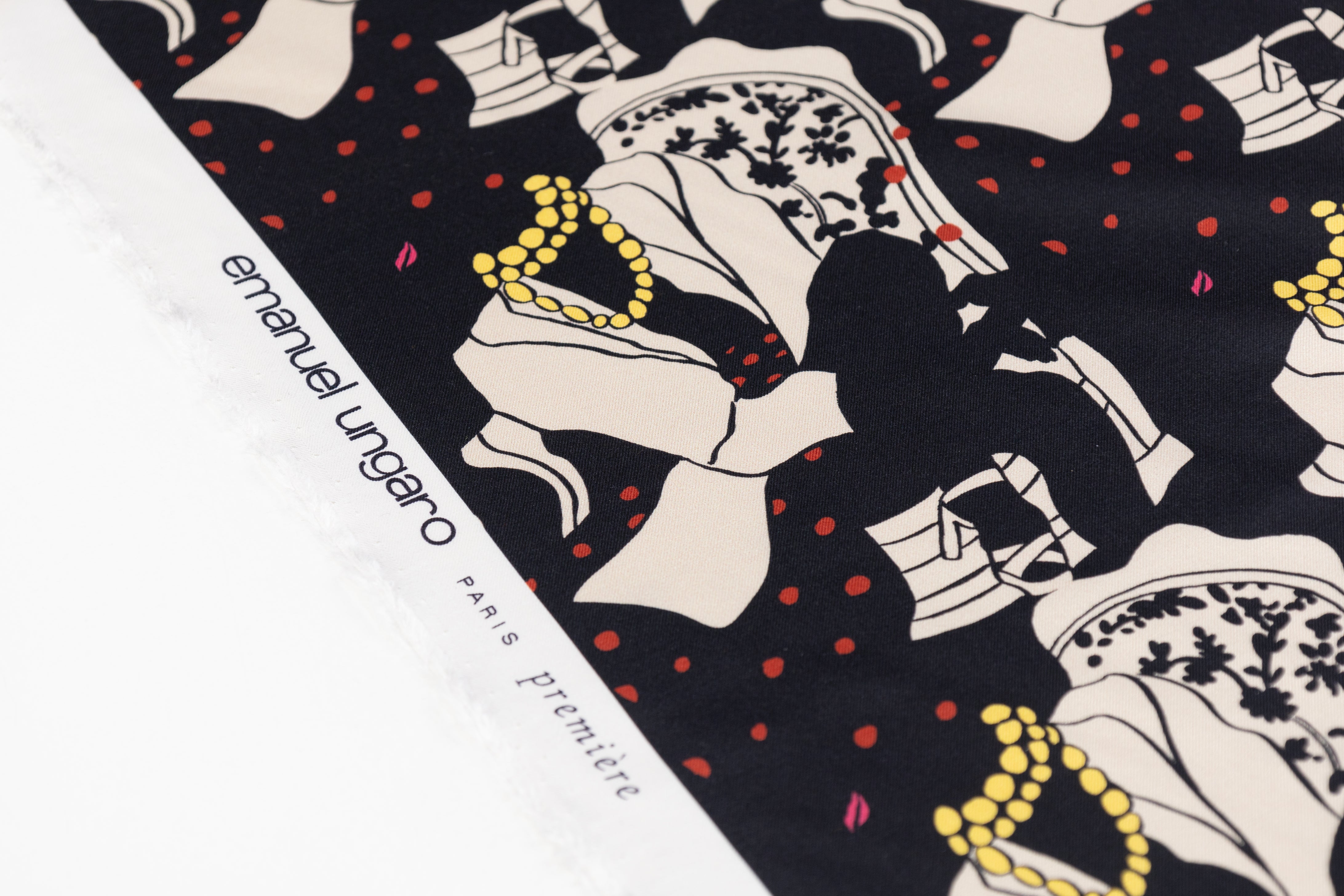 Emanuel Ungaro - Abstract Silk Twill - Black / Ivory