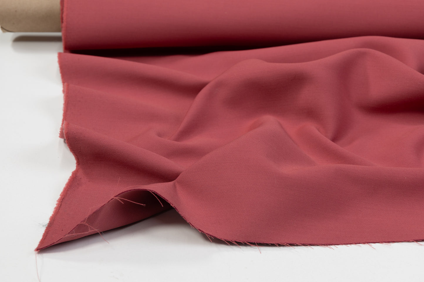 Double Faced Solid Italian Wool - Dark Rose