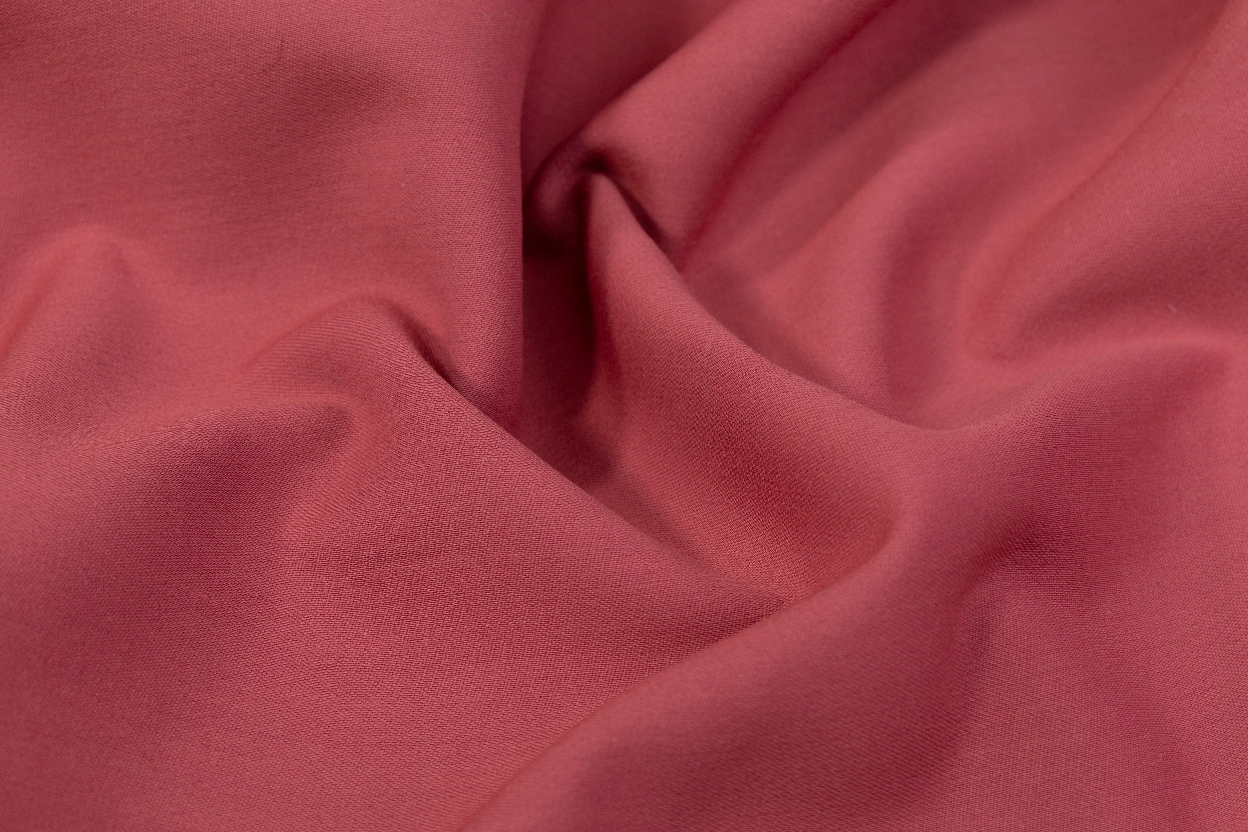 Double Faced Solid Italian Wool - Dark Rose