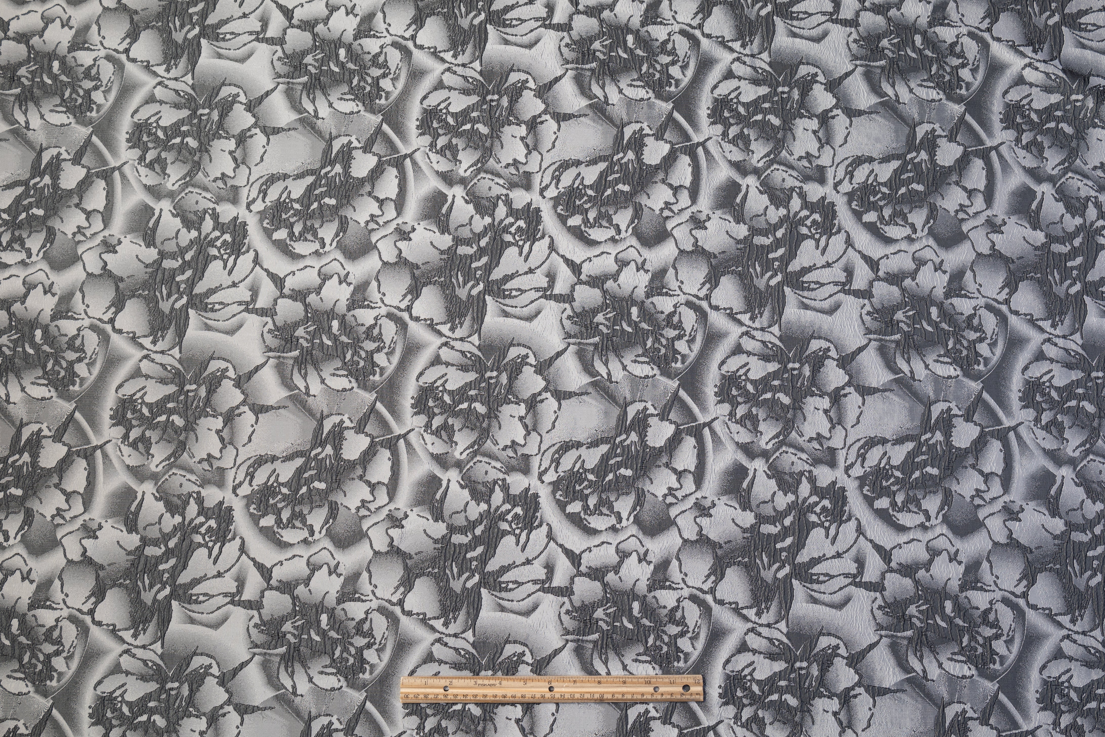 Abstract Crushed Brocade - Gray