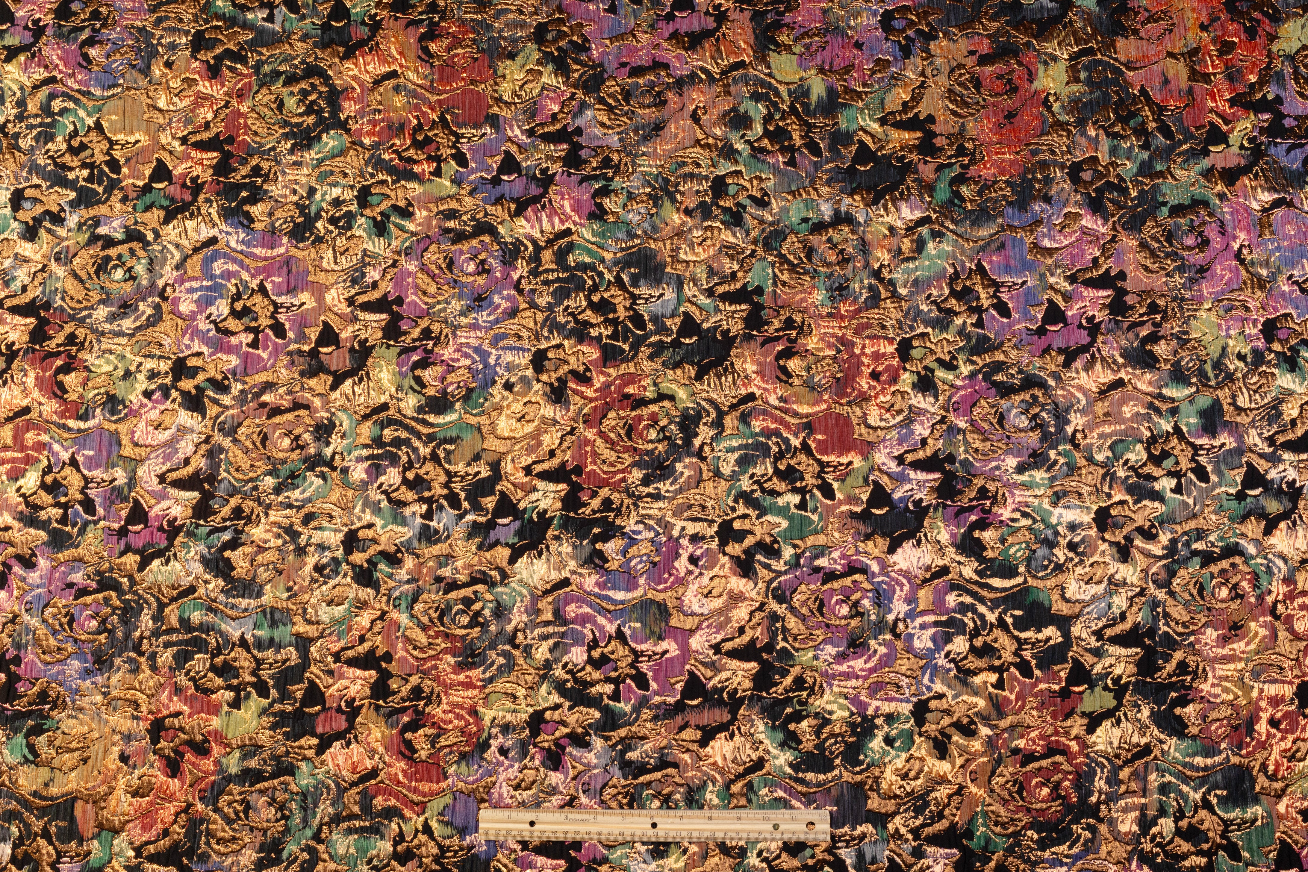 Abstract Metallic Italian Chiné Brocade - Multicolor