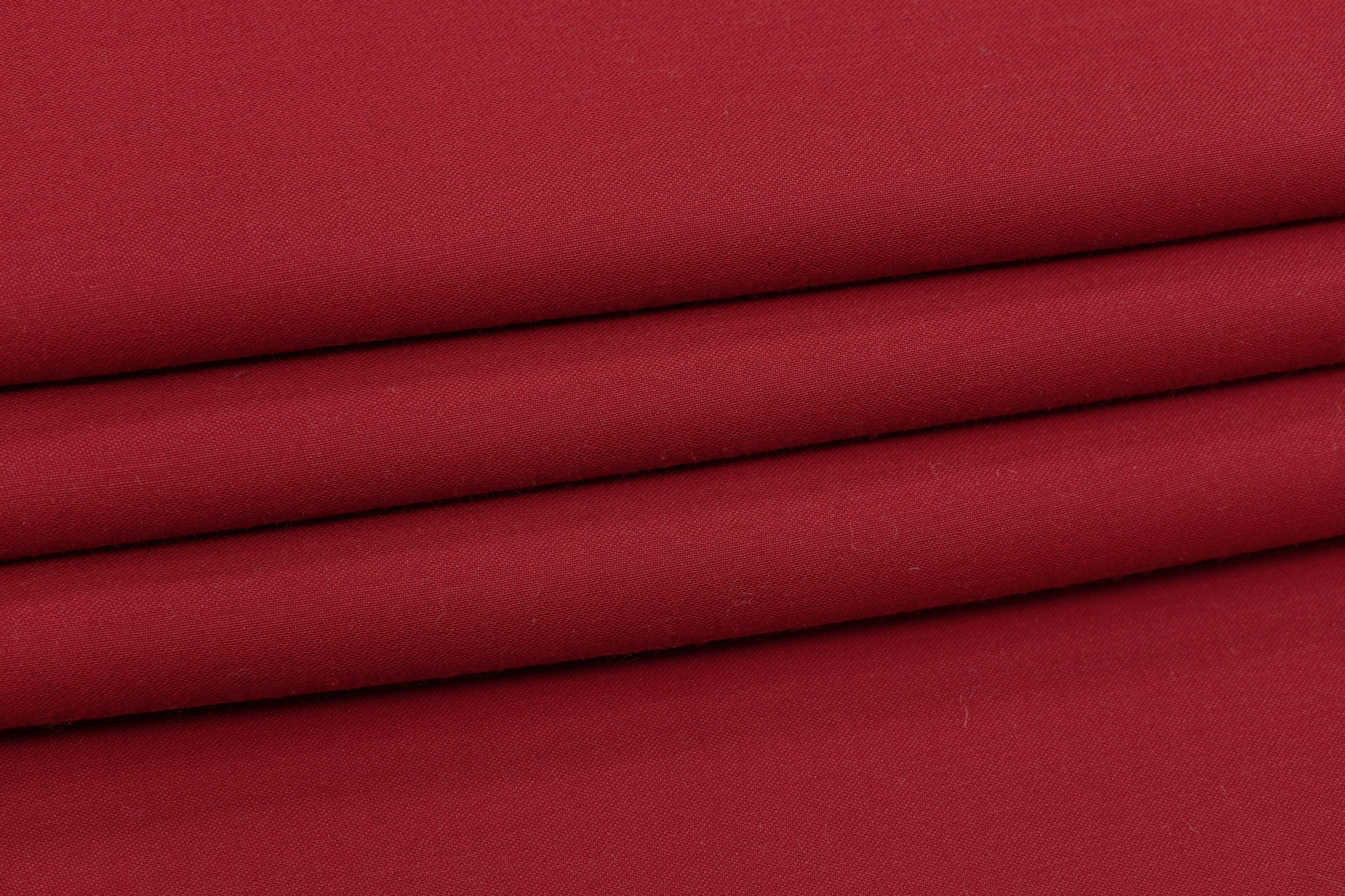 Double Faced Solid Italian Wool - Red