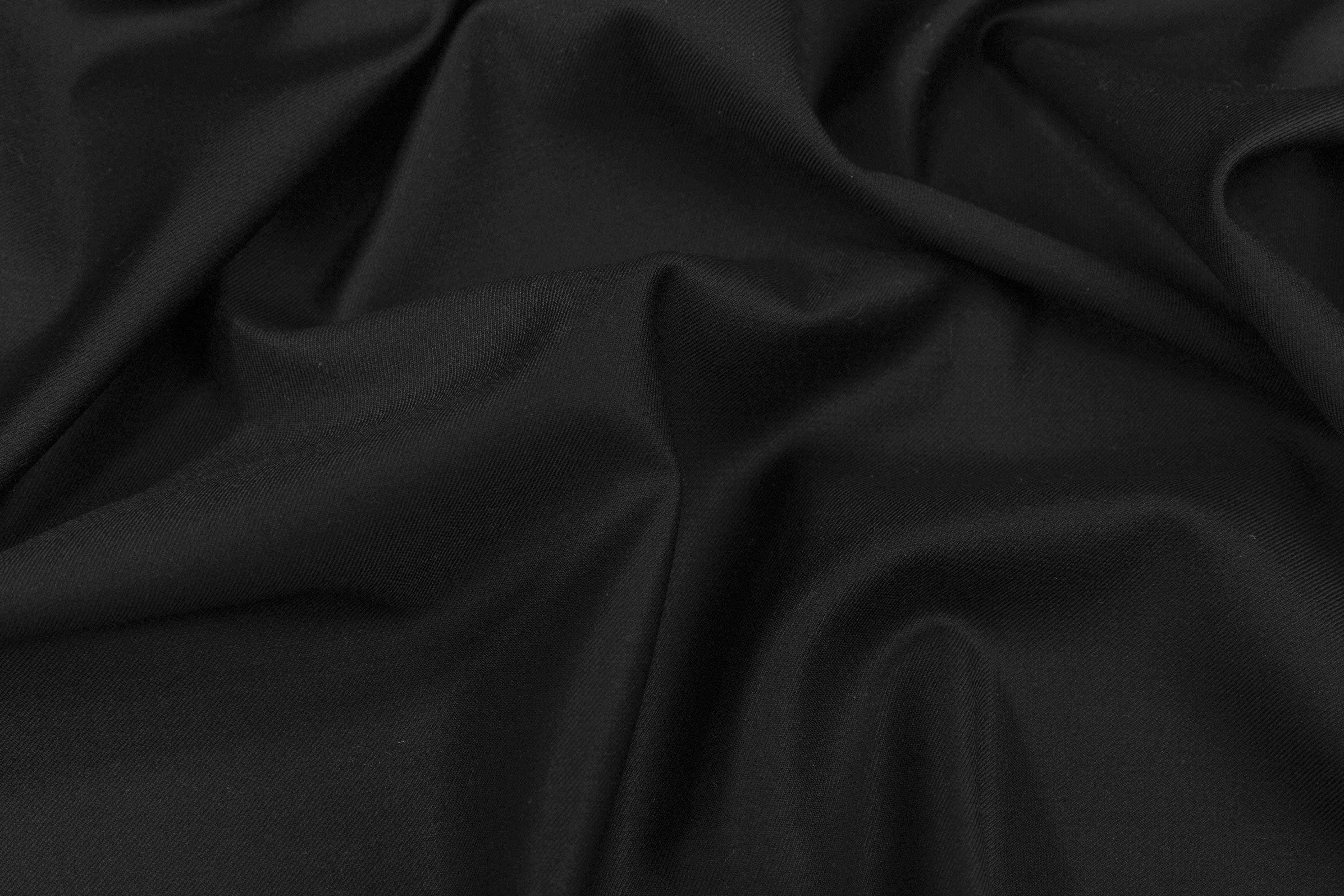 Ultra Fine Italian Wool Cashmere Suiting - Black