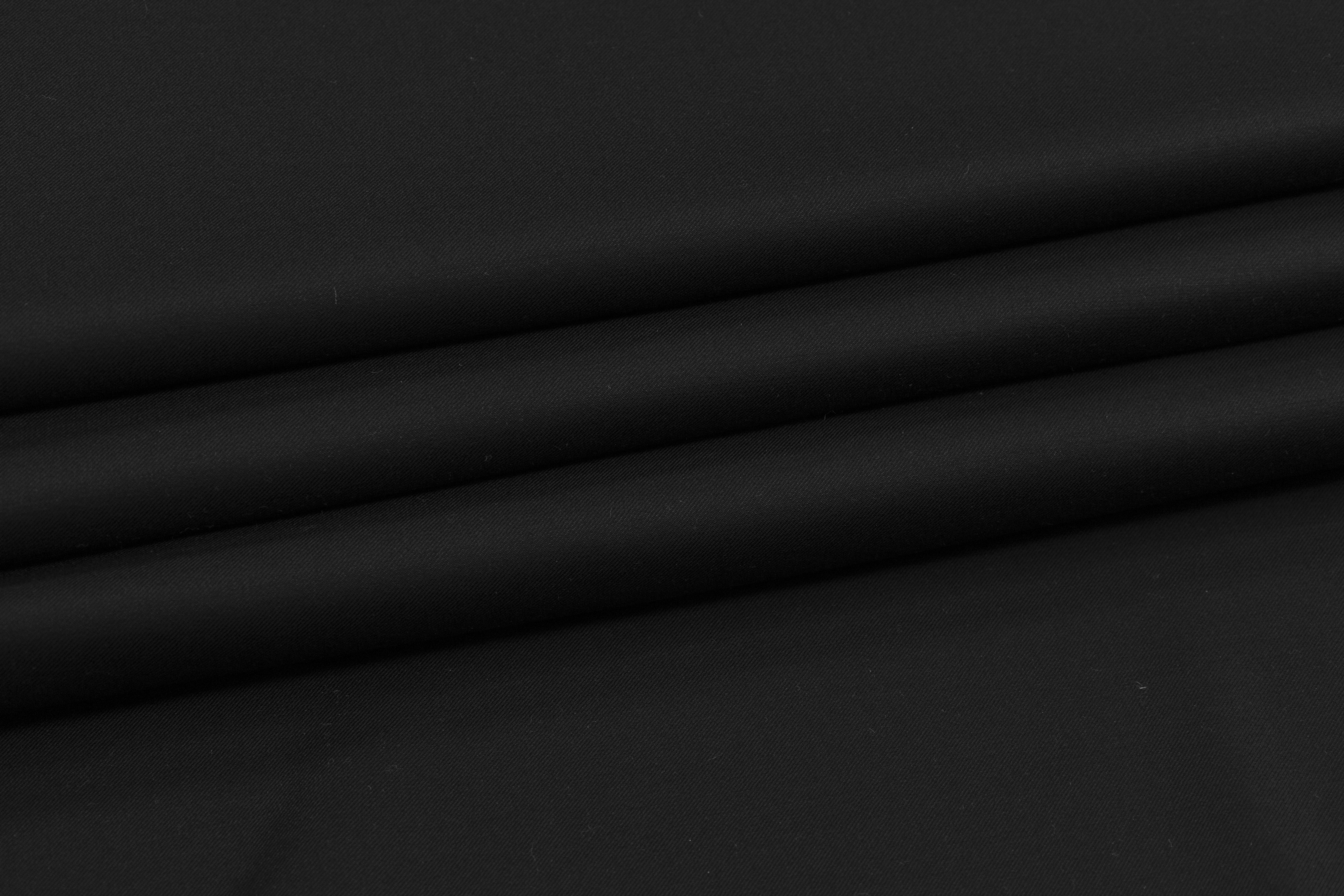 Ultra Fine Italian Wool Cashmere Suiting - Black