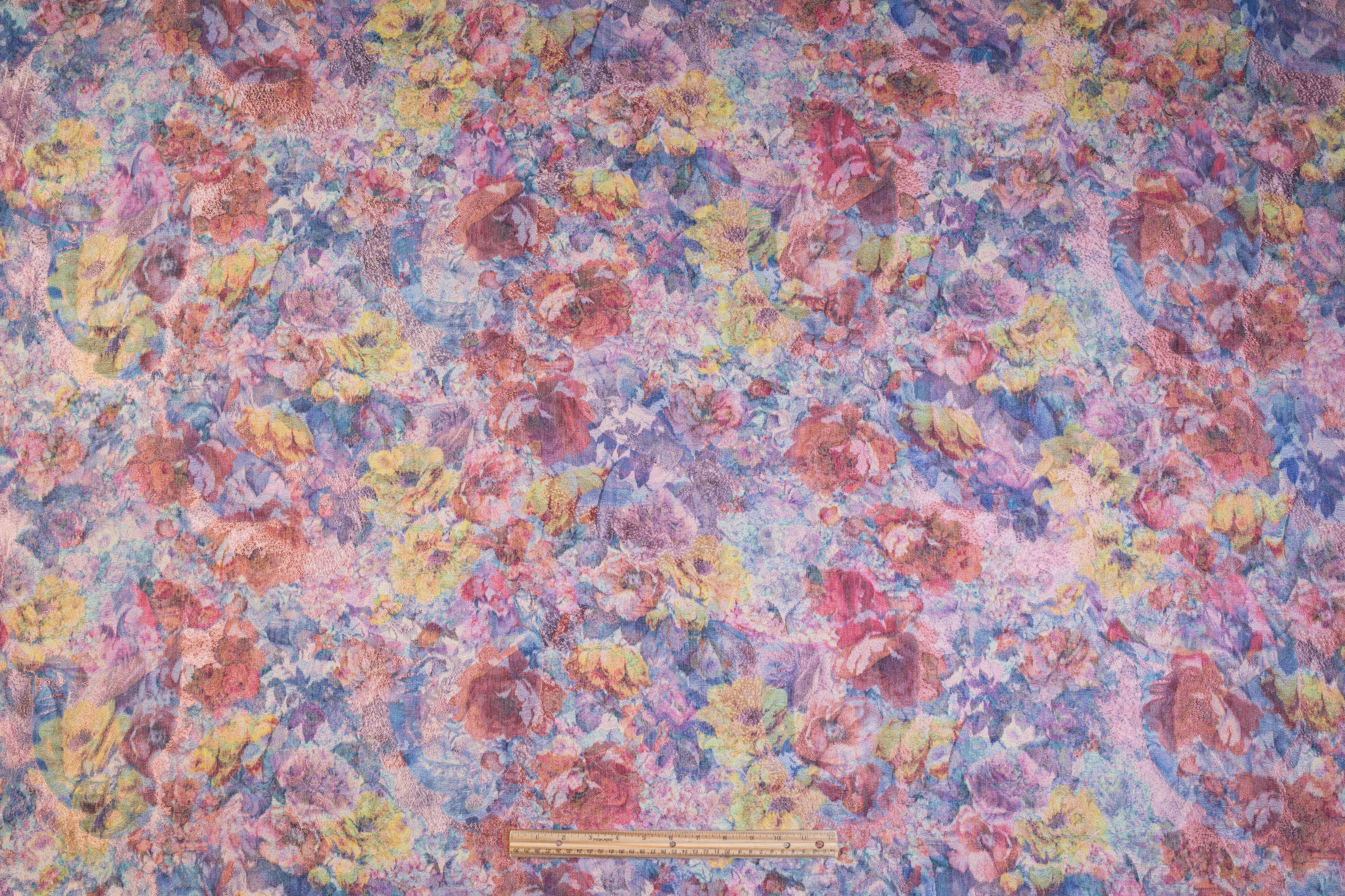 Abstract Floral Italian Chiné Jacquard - Multicolor