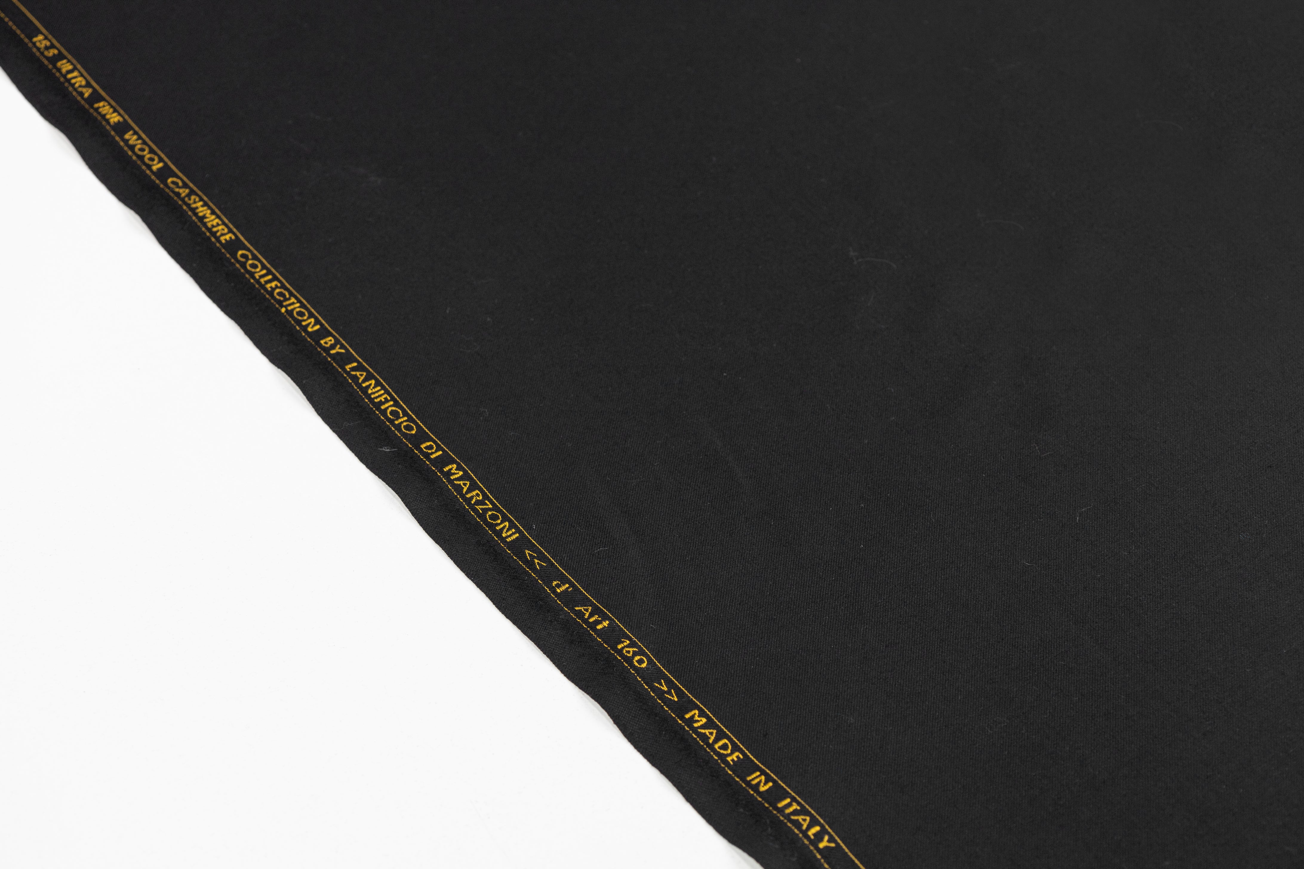 Ultra Fine Italian Wool Cashmere Suiting - Black