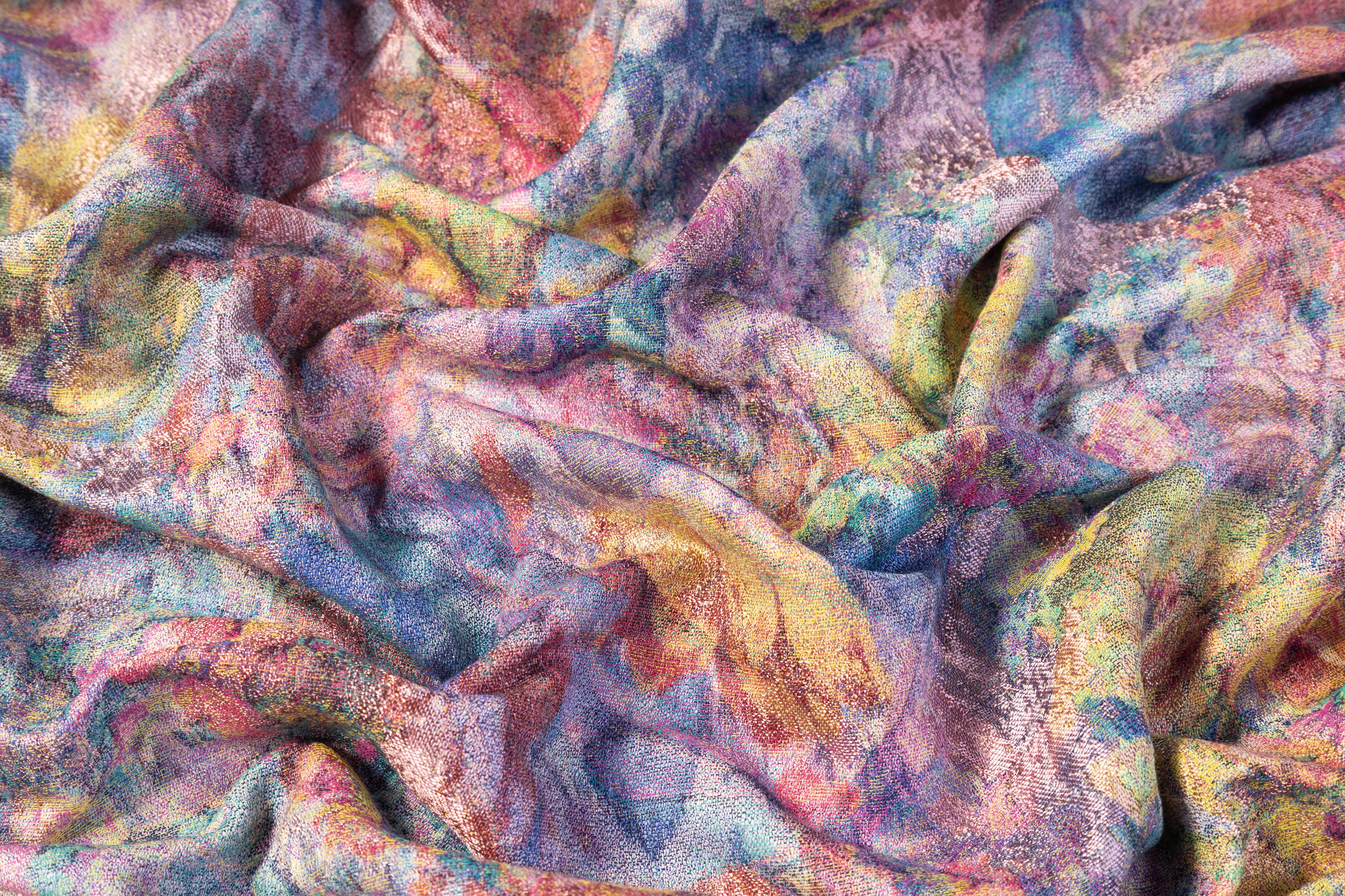 Abstract Floral Italian Chiné Jacquard - Multicolor